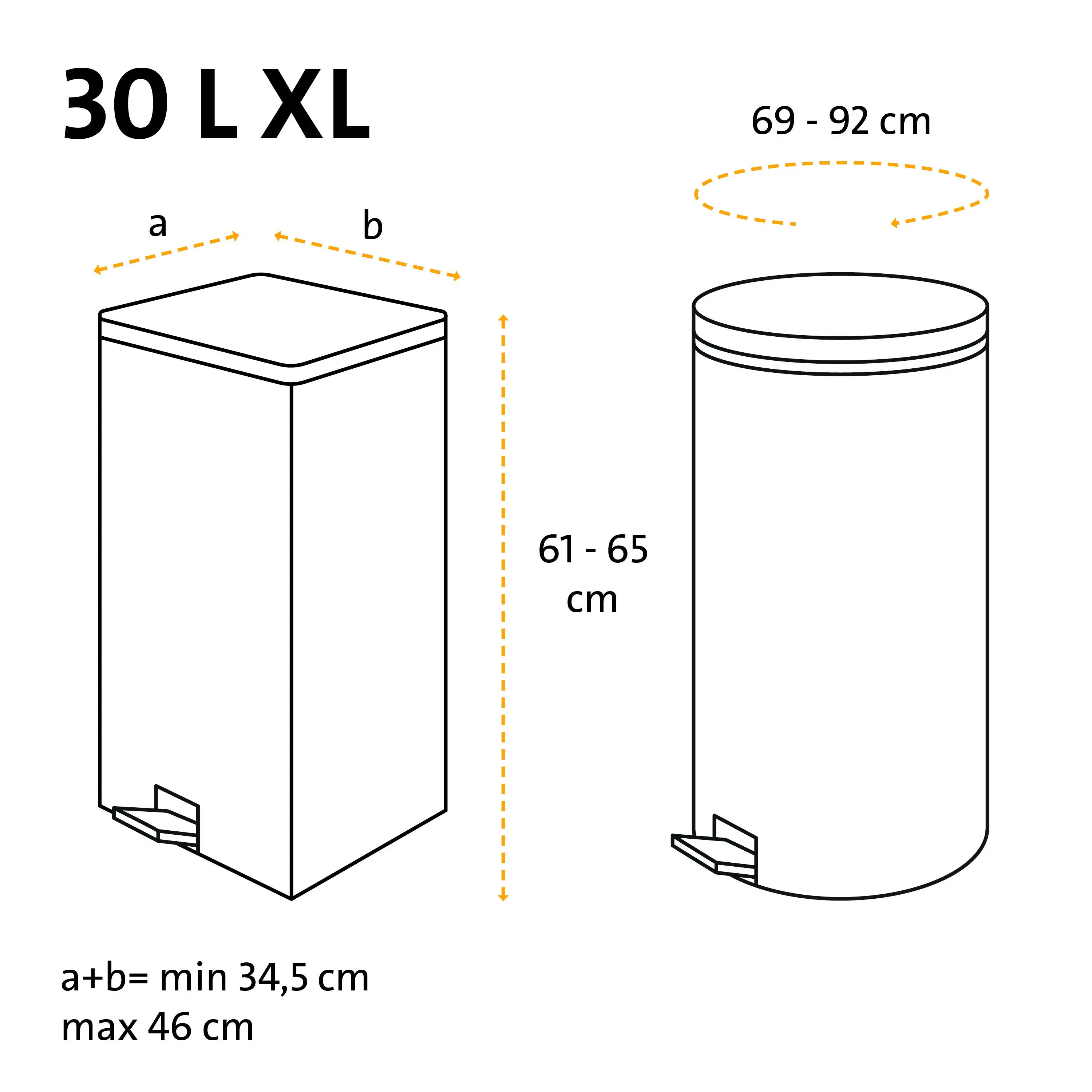 Swirl® Fixierband-Müllbeutel XL 30 L Reißfest & Dicht