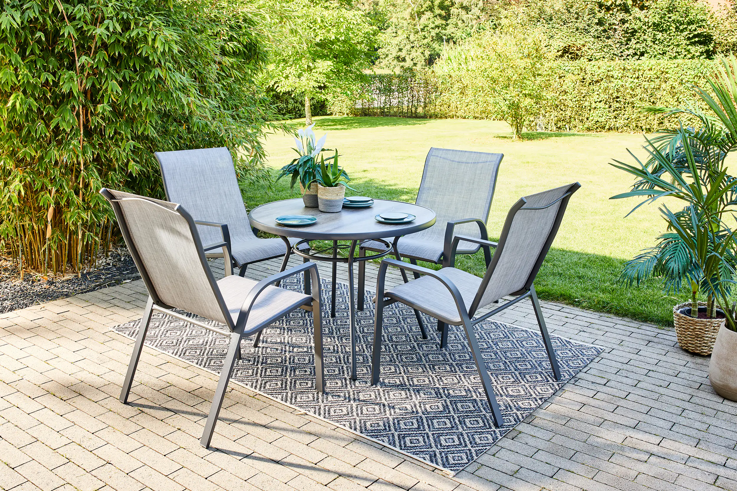 TrendLine Tisch Rio anthrazit Ø 96 cm,