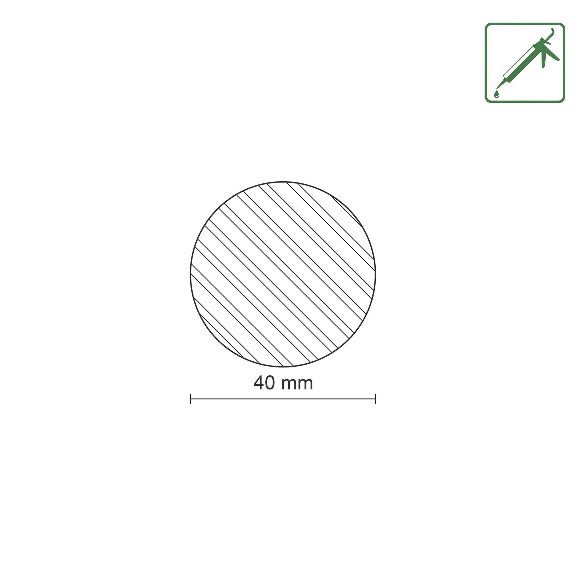 FN Neuhofer Rundstab glatt 100 cm 40 x 40 mm