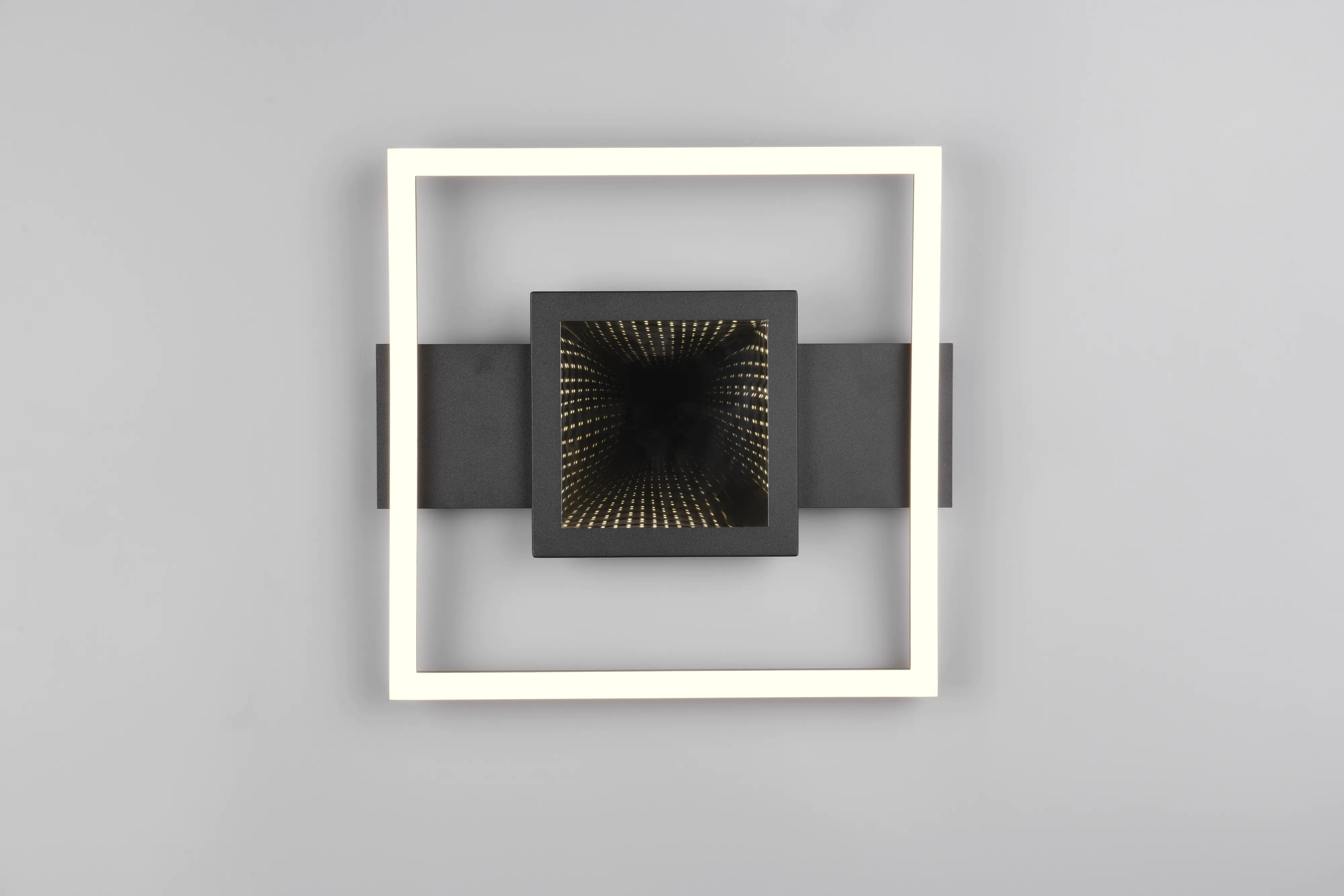 Trio Leuchten LED Deckenleuchte Wheeler 16 W schwarz matt eckig