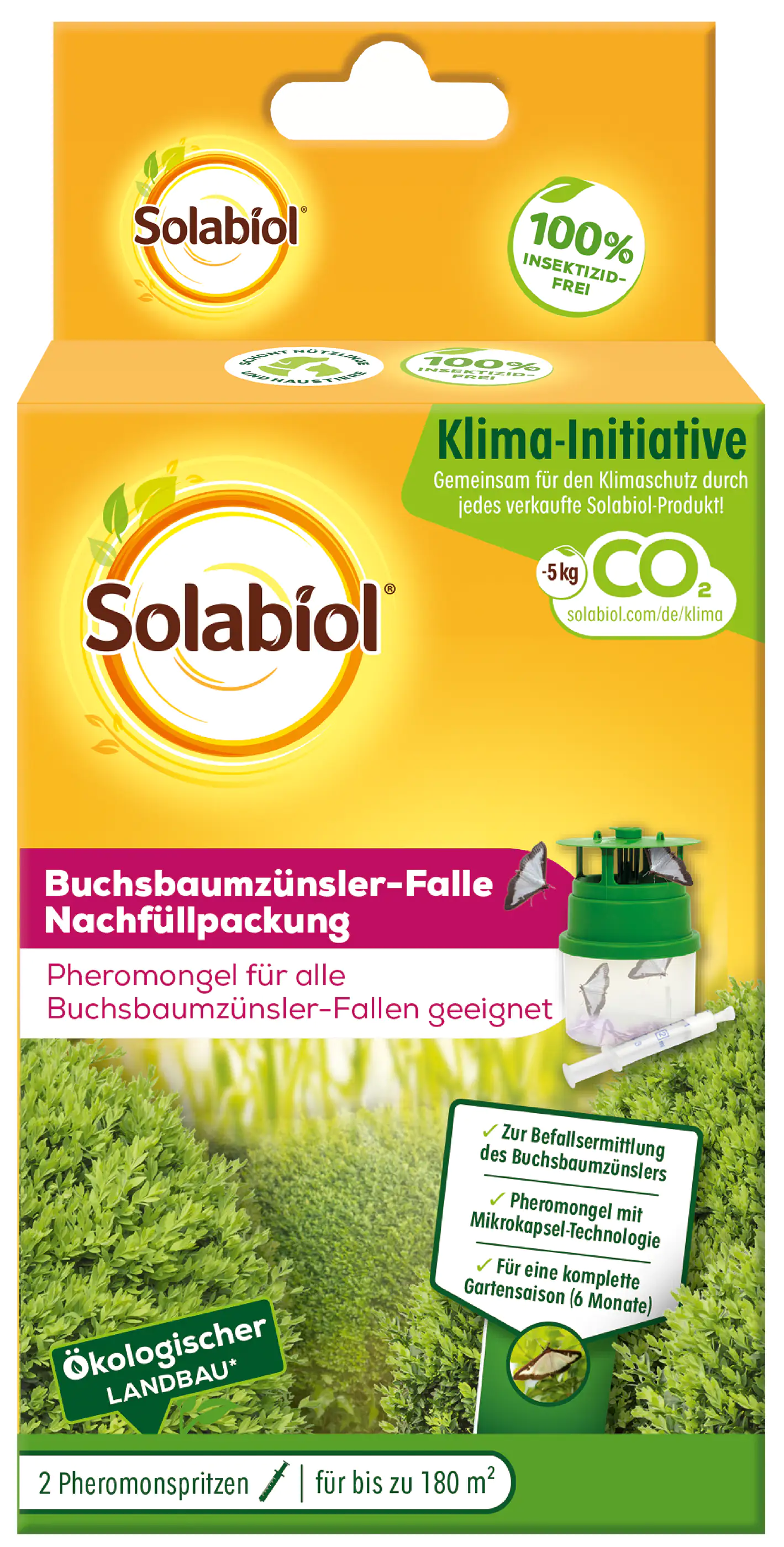 Solabiol Buchsbaumzünsler-Falle Nachfüllpackung 2 Stück Solabiol Buchsbaumzünsler-Falle Nachfüllpackung 2 Stück