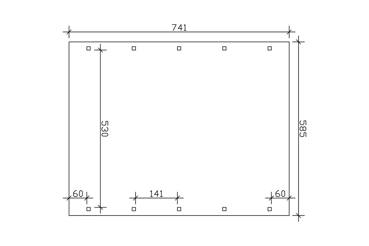 4018211034154_03 SKAN HOLZ Carport Spreewald 585 x 741 cm mit EPDM-Dach