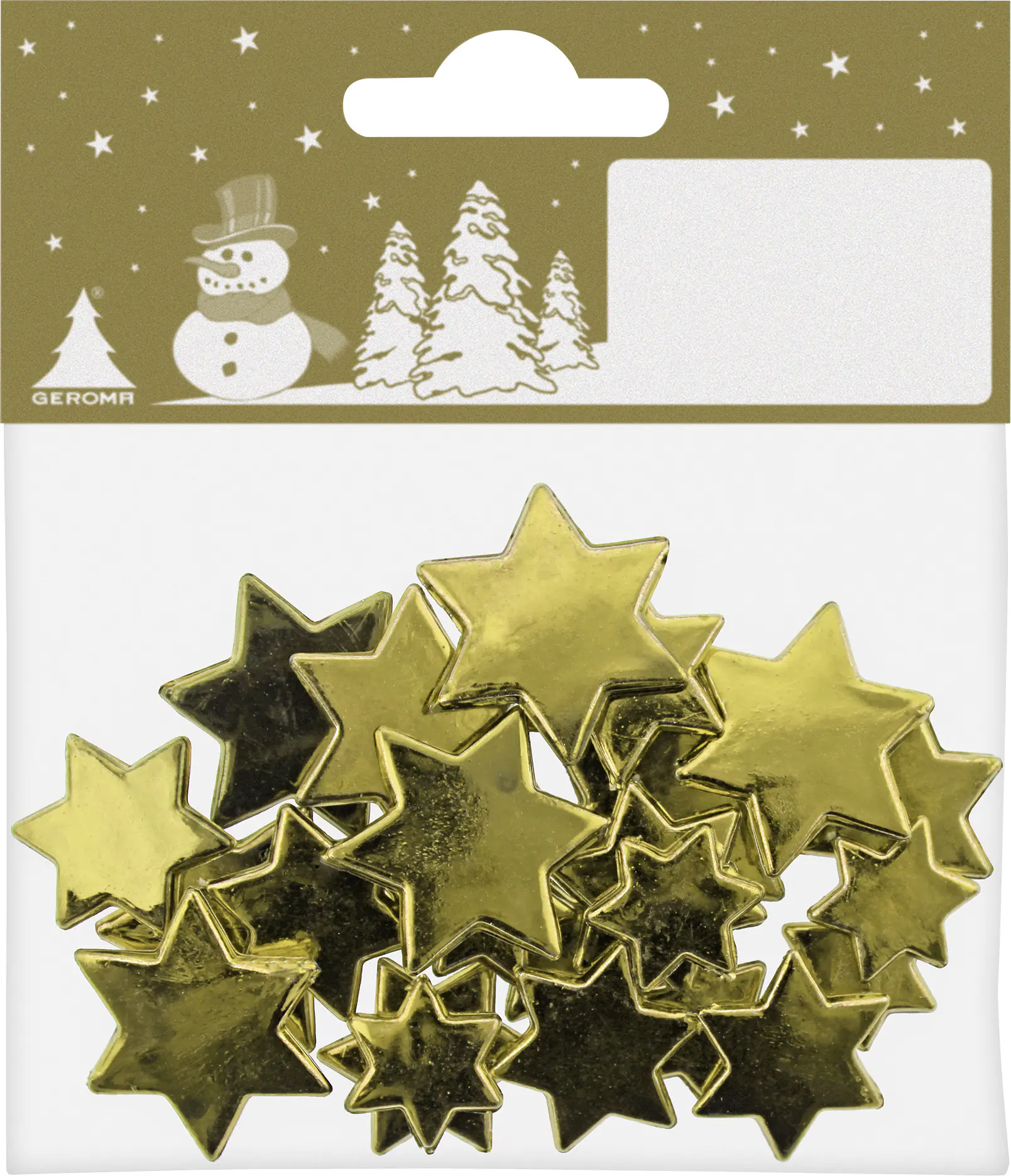 Streudeko Sterne Kunststoff 1,5 - 2 cm gold 24 Stück