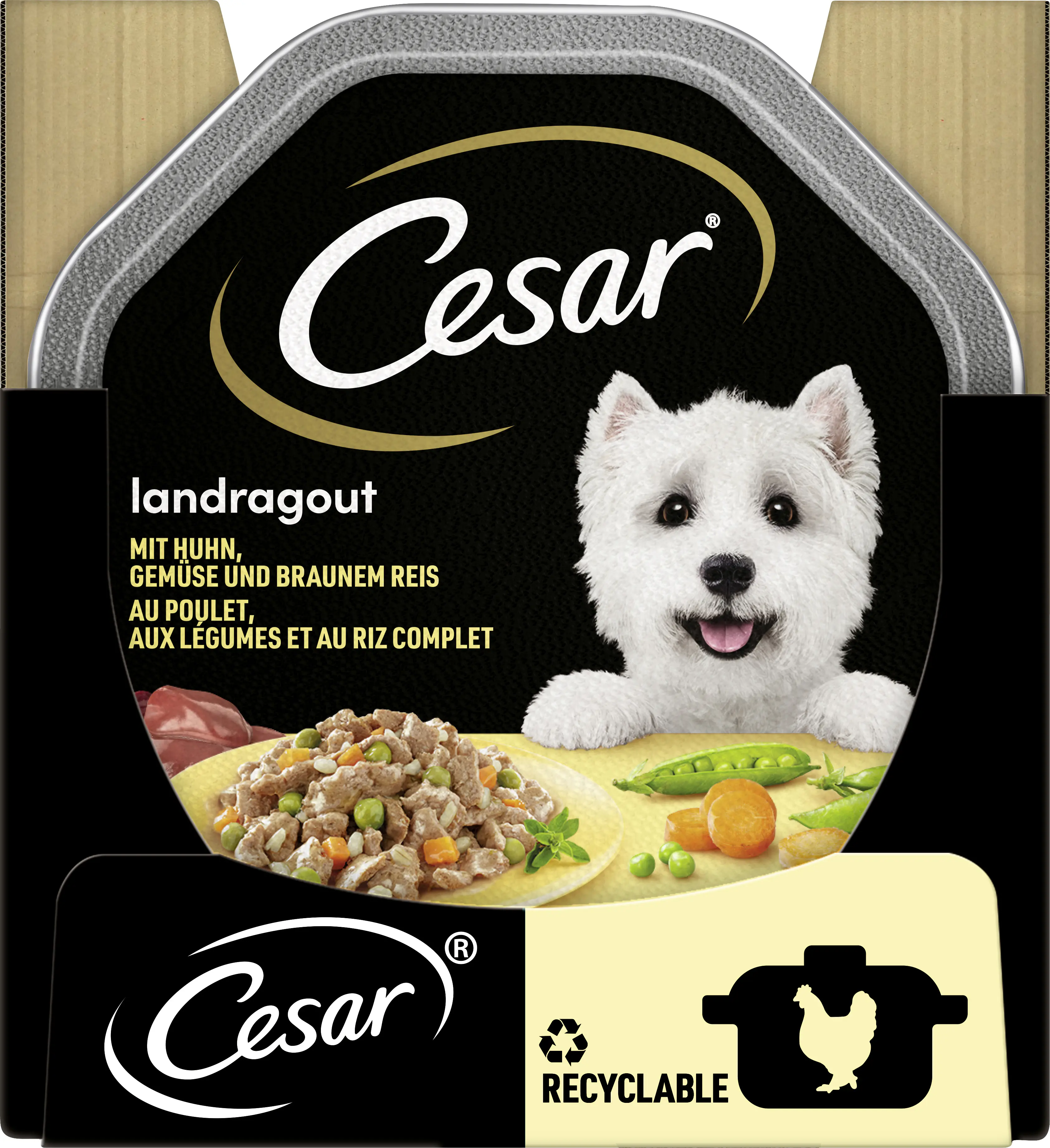 Cesar Landragout Adult mit Huhn, Gemüse und Reis 150 g Cesar Landragout Adult mit Huhn, Gemüse und Reis 150 g