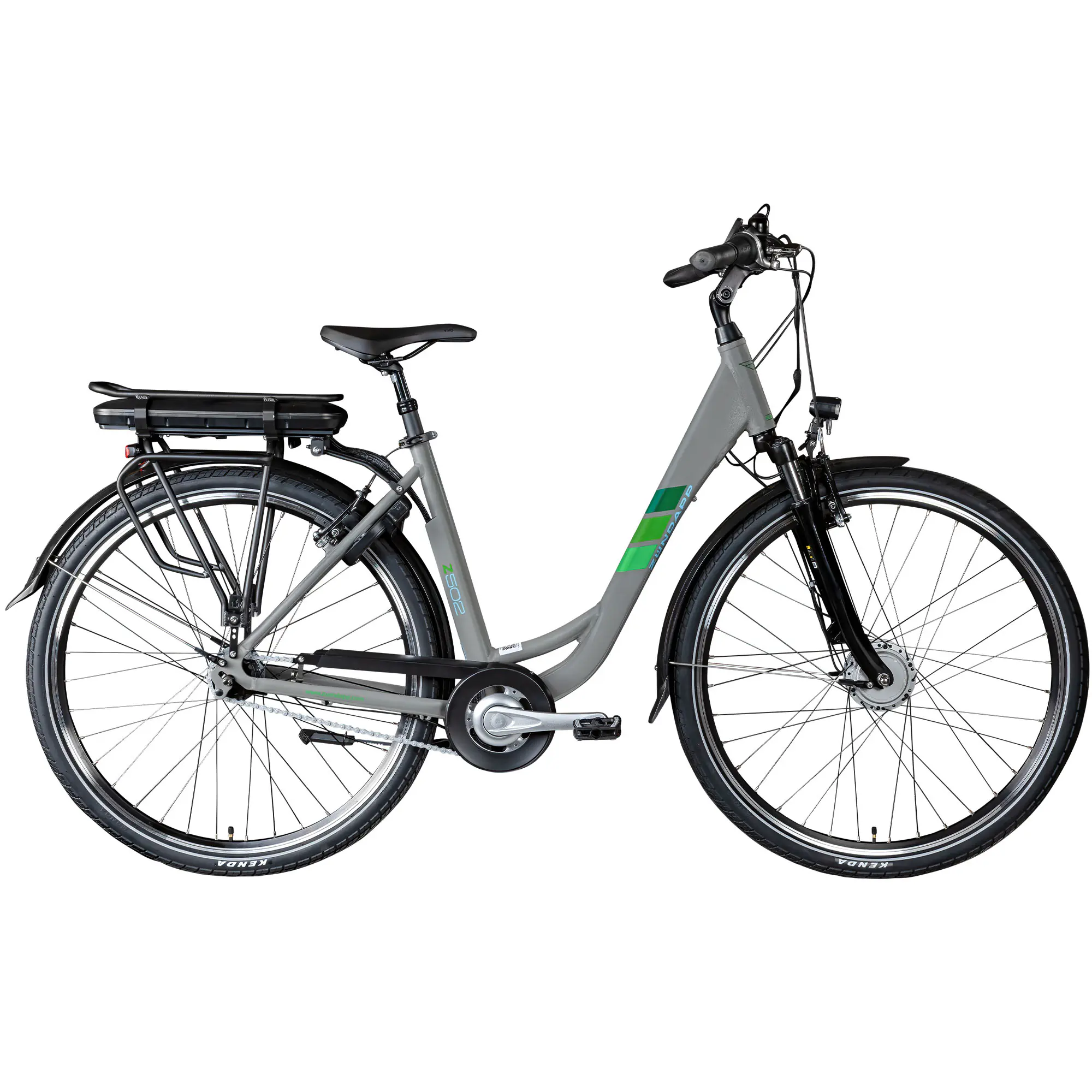 Zündapp E-Bike Z502 City 28 Zoll 7-Gang 522 Wh grau grün