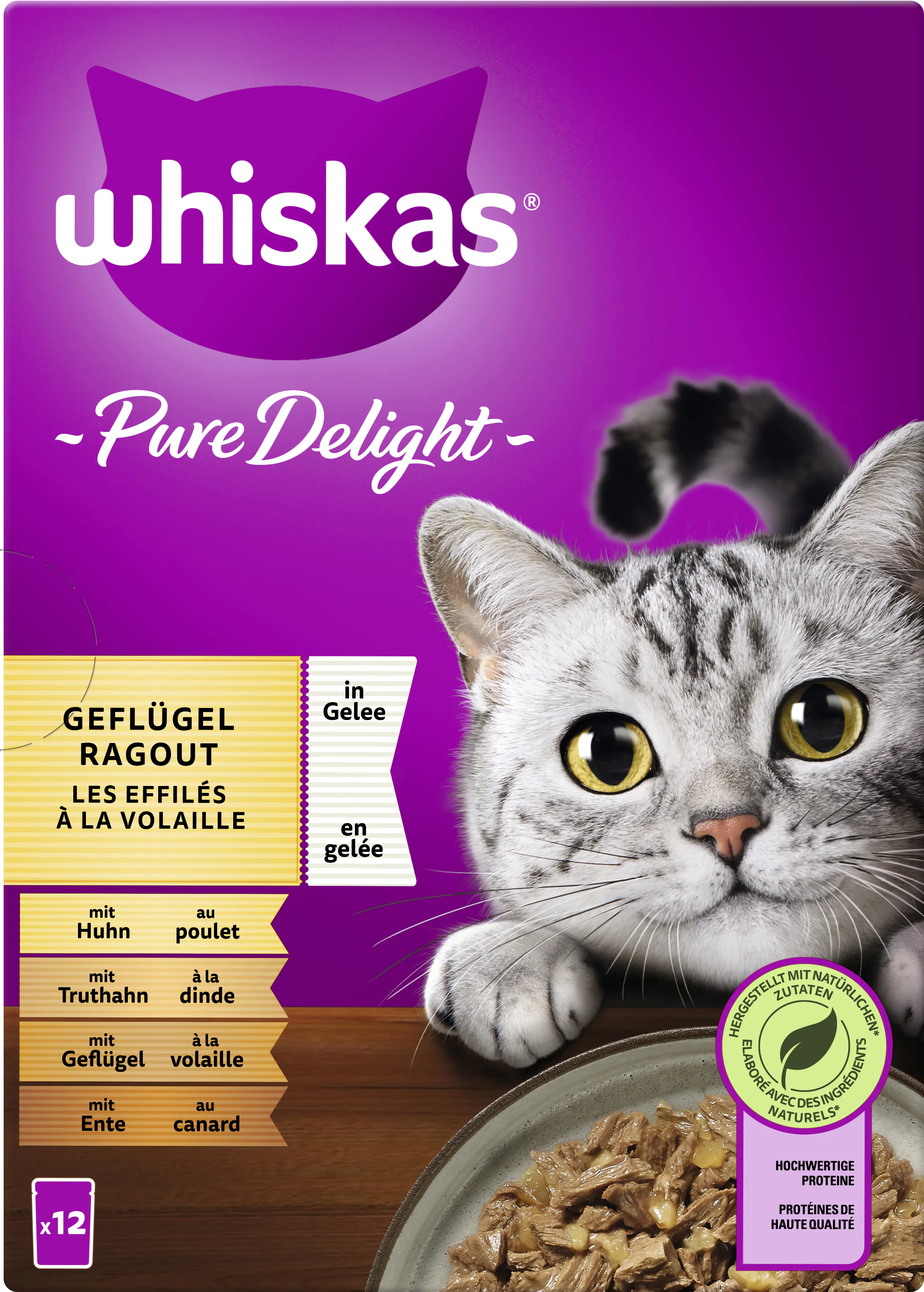 Whiskas Multipack Pure Delight Geflügelragout Katzenfutter 12 x 85 g Whiskas Multipack Pure Delight Geflügelragout Katzenfutter 12 x 85 g
