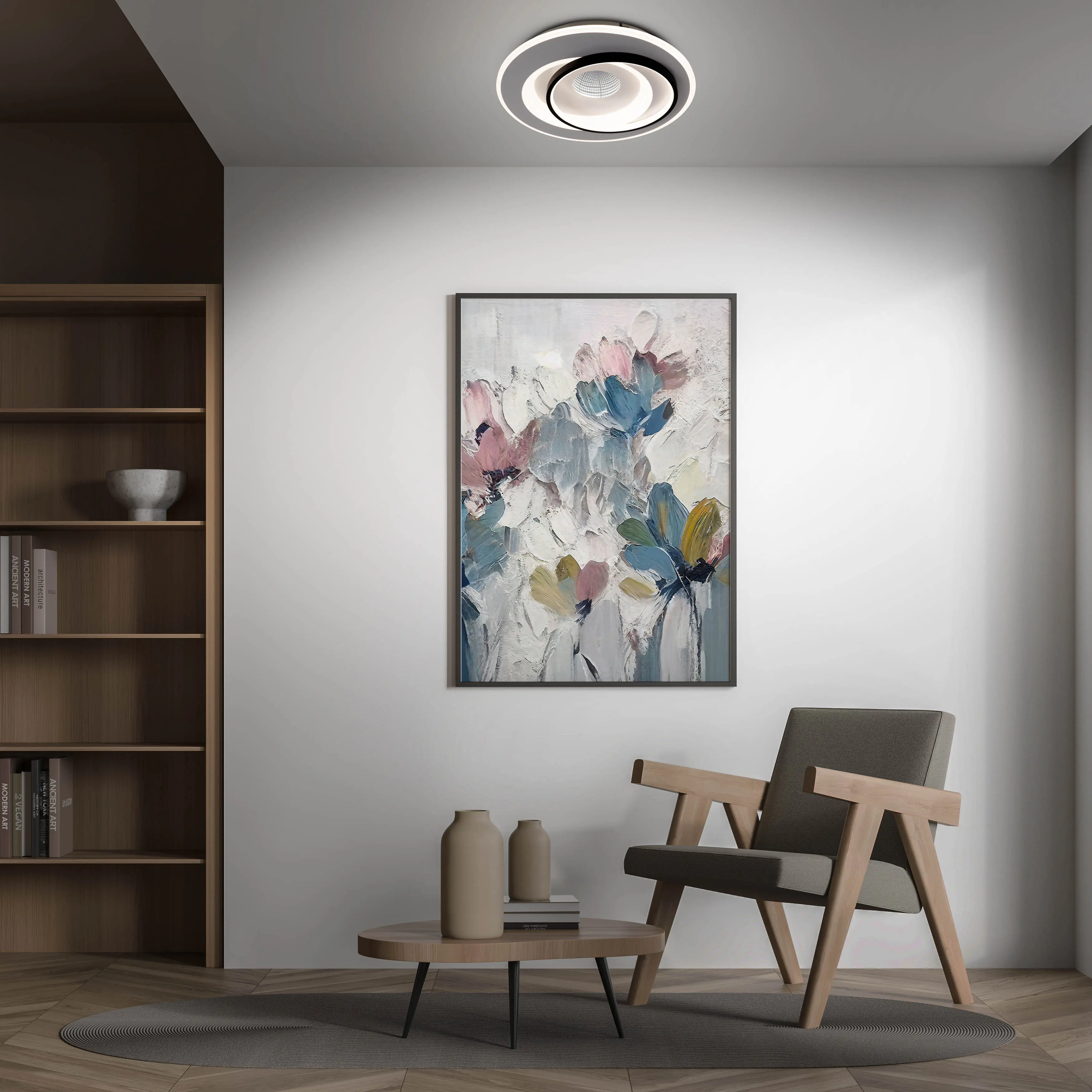 Light & More LED Deckenleuchte Lupin 3D-Effekt 40 W Metall warm-kaltweiß