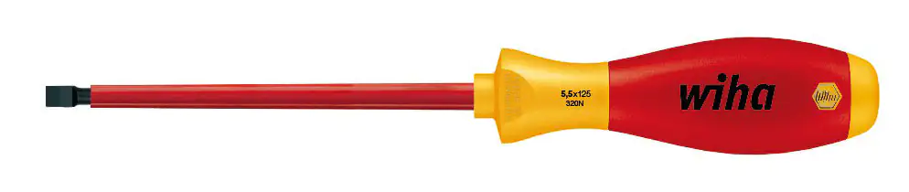 Wiha Schraubendreher Electric Schlitz VDE 5,5 x 125 mm Chrom-Vanadium-Stahl
