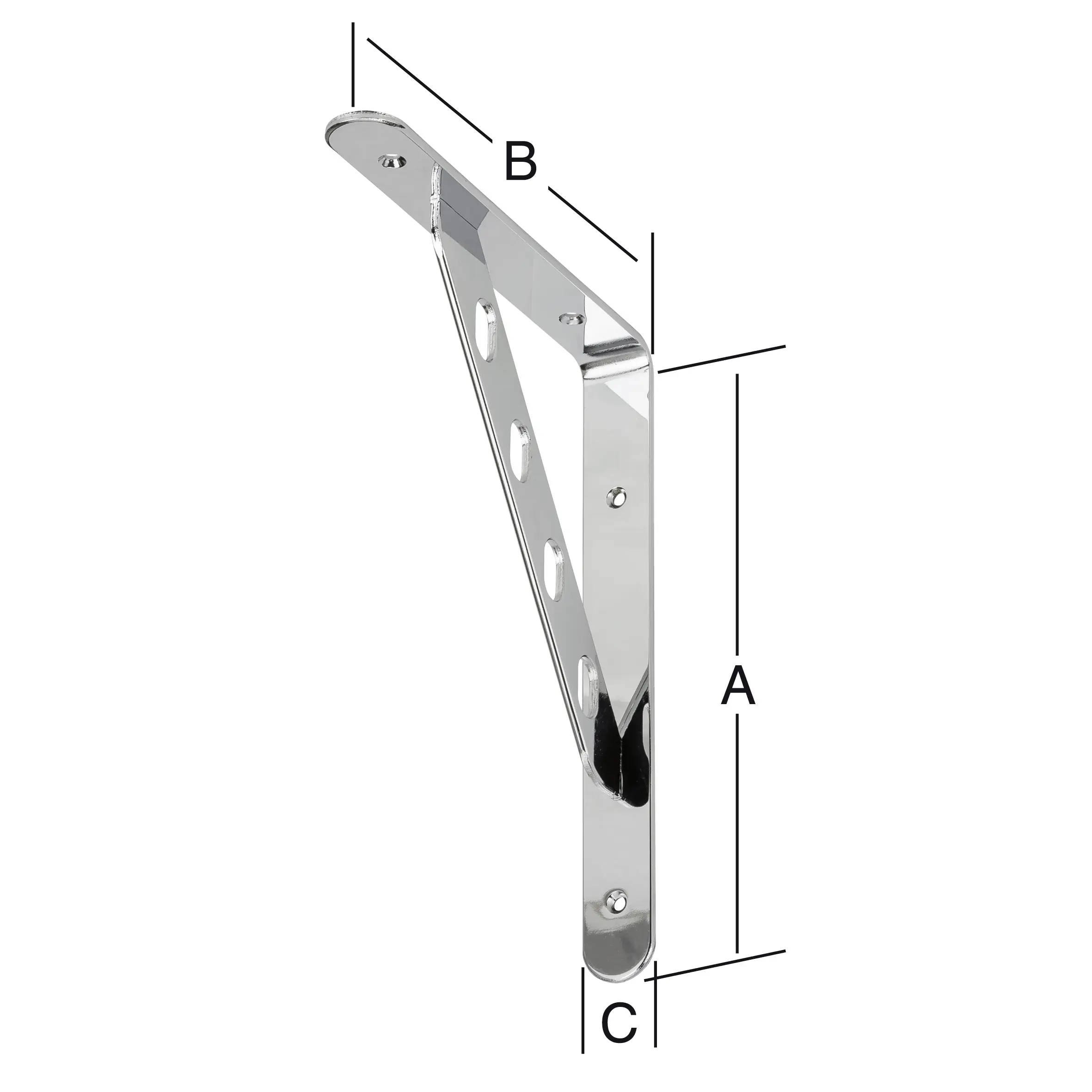 Vormann Alpha Line Garderobenkonsolen chrom 25 x 20 cm