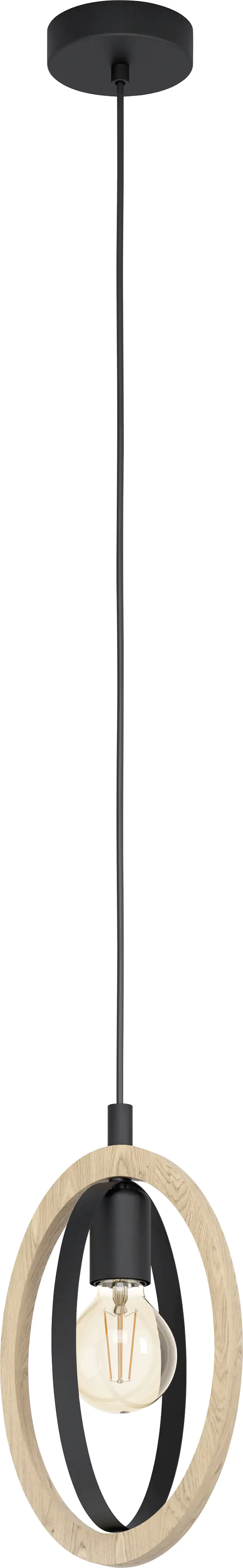 Eglo Pendelleuchte Basildon schwarz-braun 19 x 16 cm E27, max. 60 W