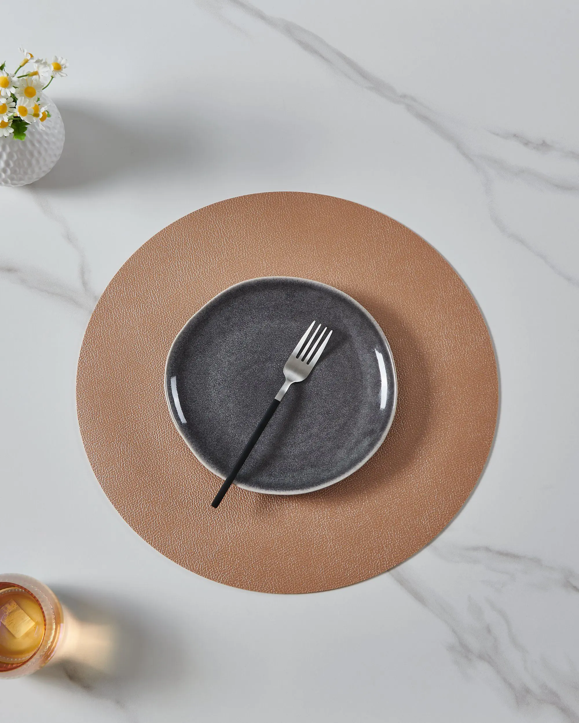 Vinanivao Tischset Ø38 cm creme/gold