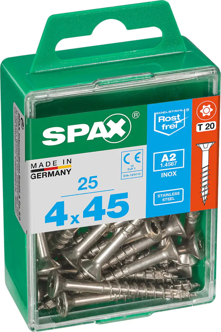Spax Universalschrauben 4.0 x 45 mm TX 20 - 25 Stk.