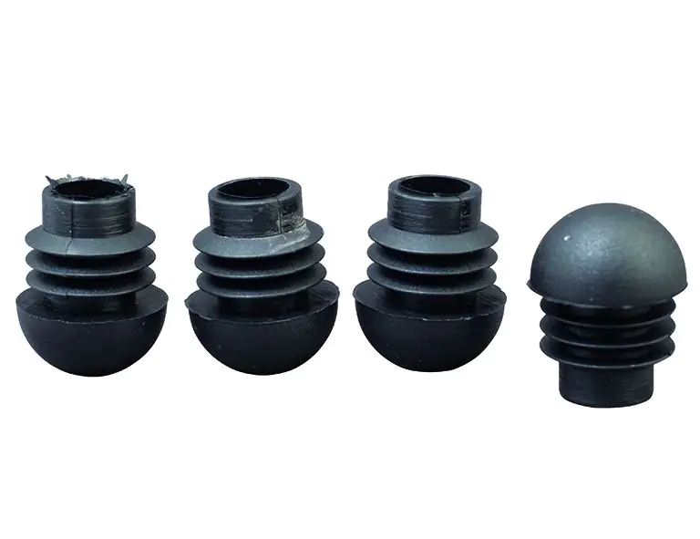 Siena Garden universal Fußkappen 4er-Set, schwarz, rund, Ø 20 mm