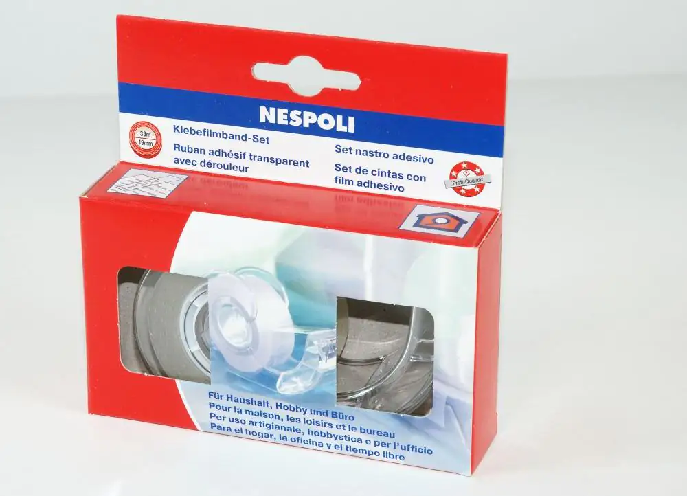 Nespoli Klebefilmband-Set 2-teilig, 19 mm x 33 m, transparent