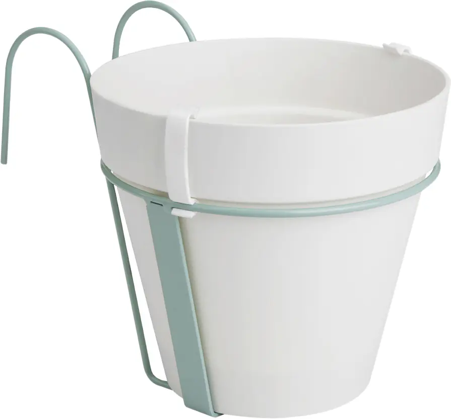 Elho Pflanztopf Loft Urban mit Balkonhalter Ø 20 x 20 cm weiß