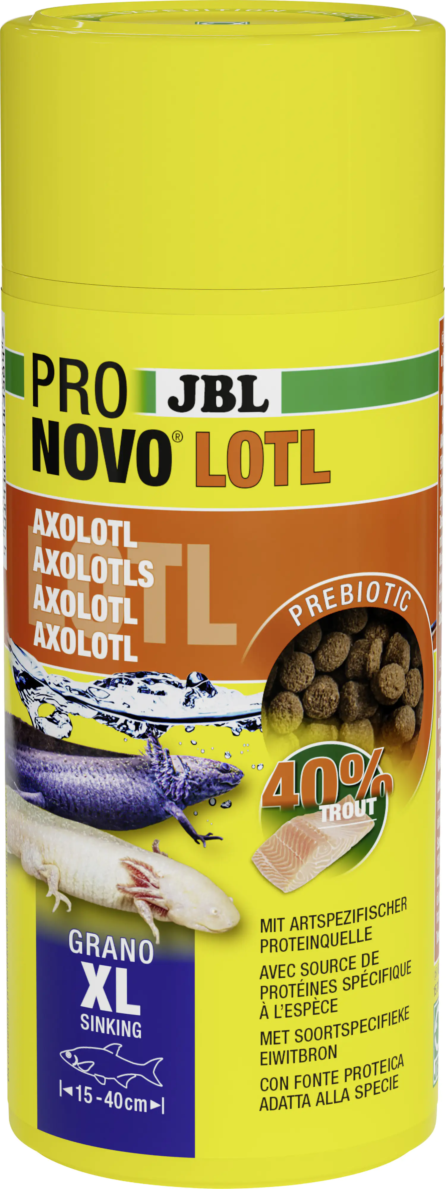 JBL Fischfutter Pronovo Lotl Grano XL Fischfuttergranulat 250 ml