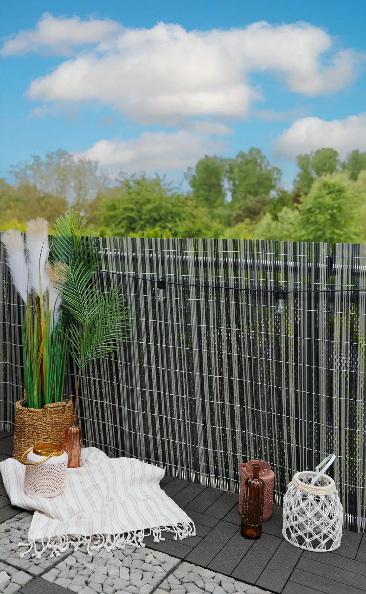 TrendLine Sichtschutzmatte Classic 3 x 1,0 m grau