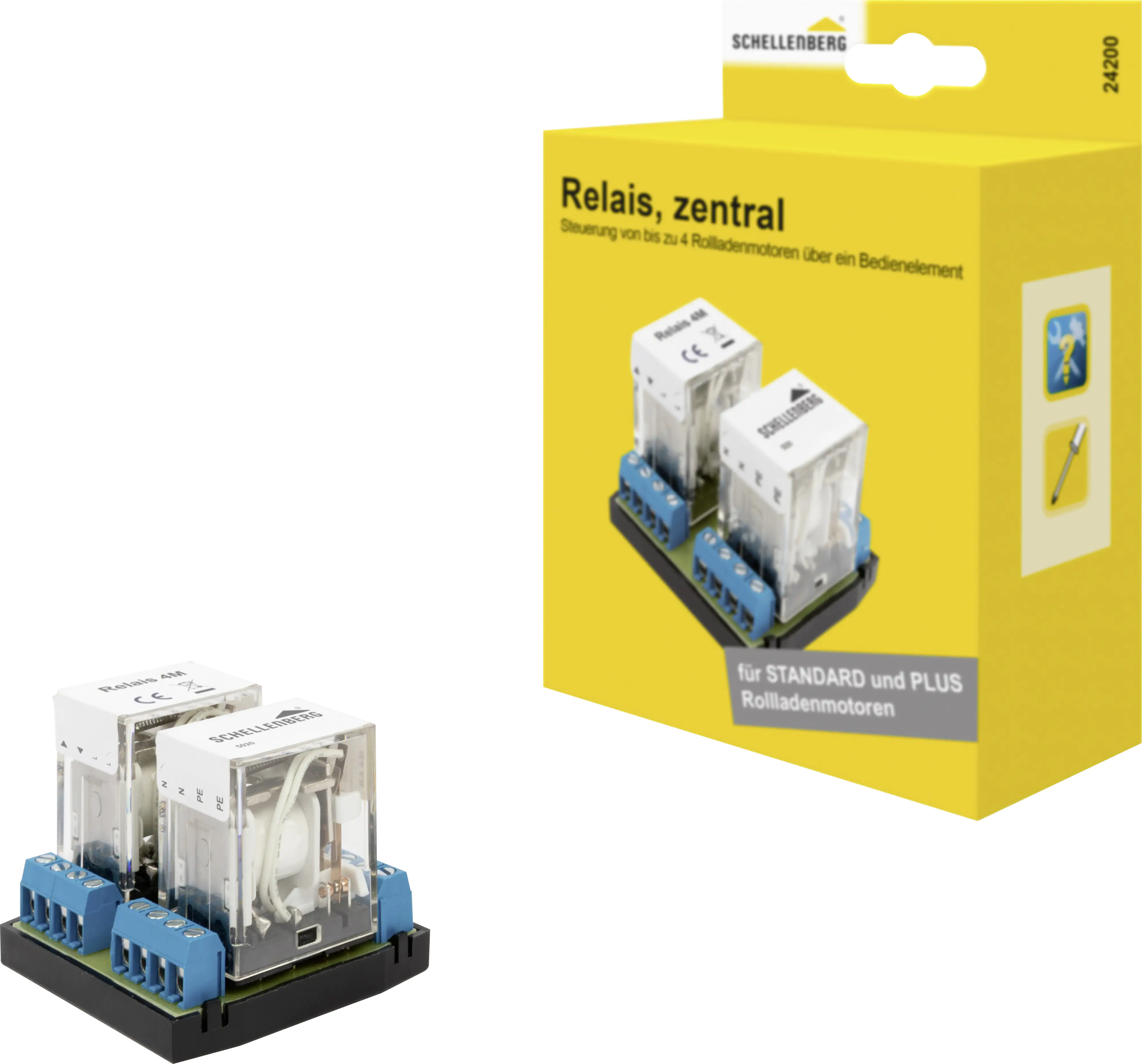 Schellenberg Zentralisierungsrelais 4 fach für Rollläden