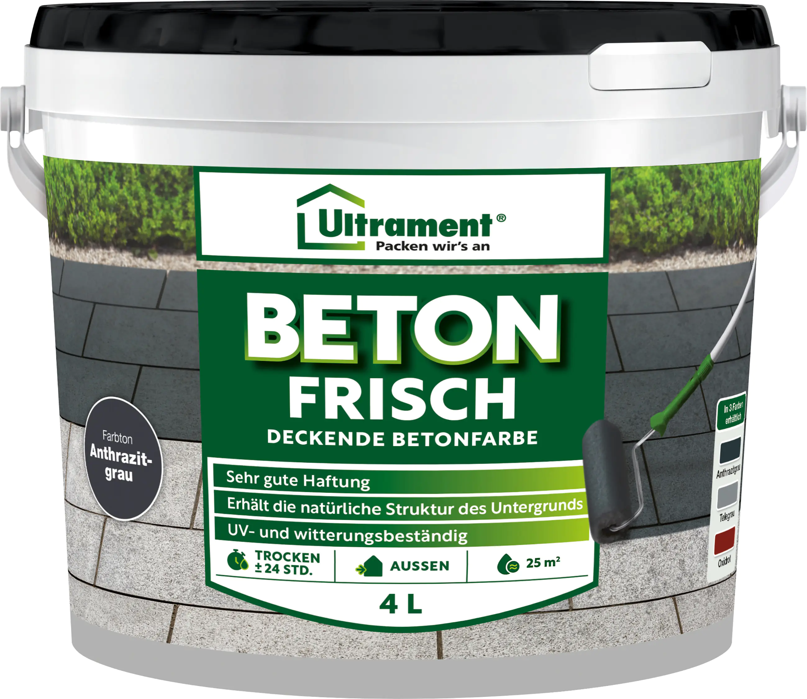Ultrament Garagebodenbeschichtung Beton Frisch 4 L anthrazitgrau Ultrament Garagebodenbeschichtung Beton Frisch 4 L anthrazitgrau