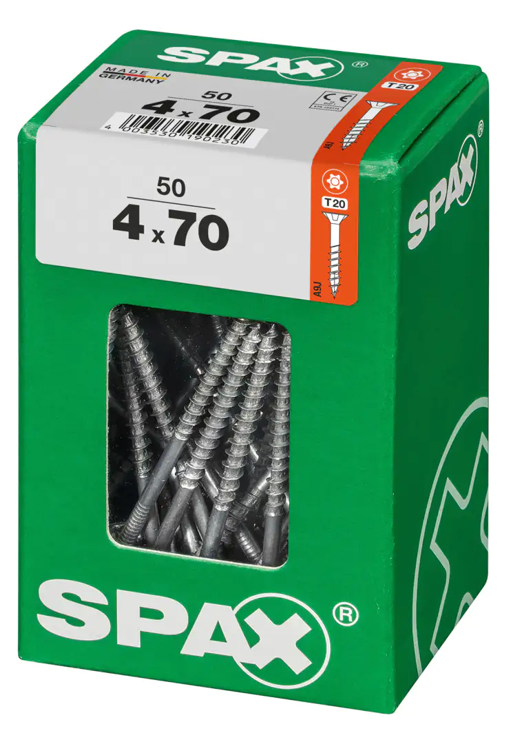 Spax Universalschrauben 4.0 x 70 mm TX 20 - 50 Stk.