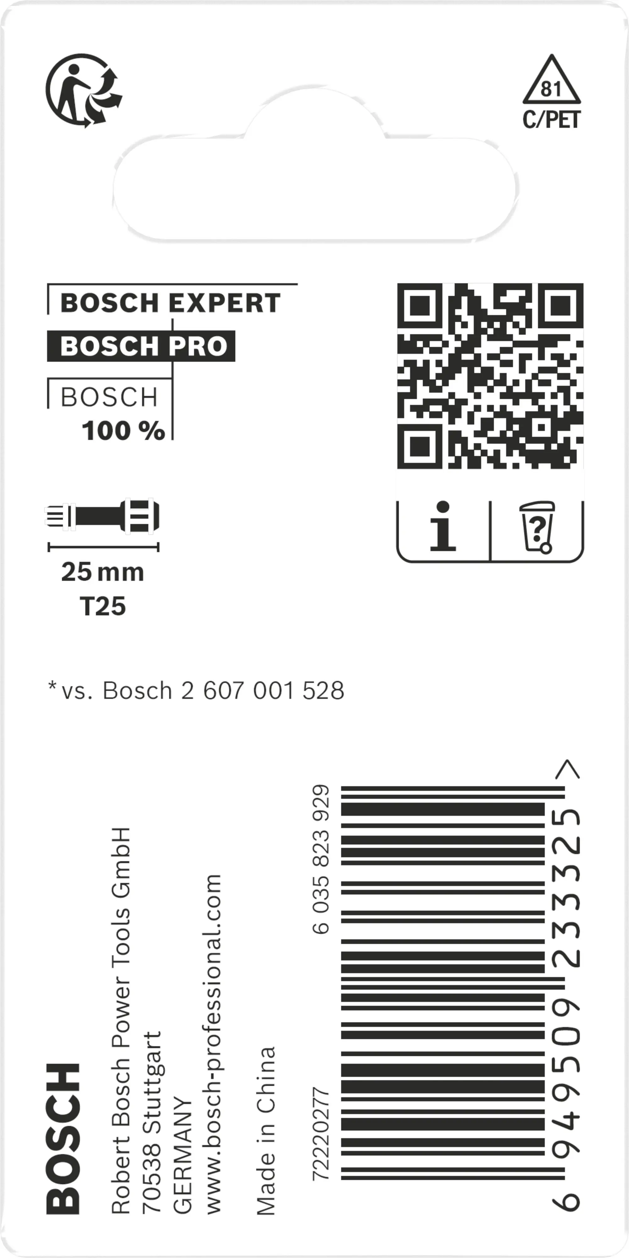 Bosch PRO Impact Bit T25 25 mm 2-teilig