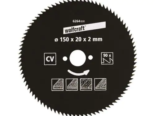 4006885626409 Wolfcraft Kreissägeblatt Ø 150 mm Bohrung Ø 20 mm 90 Zähne