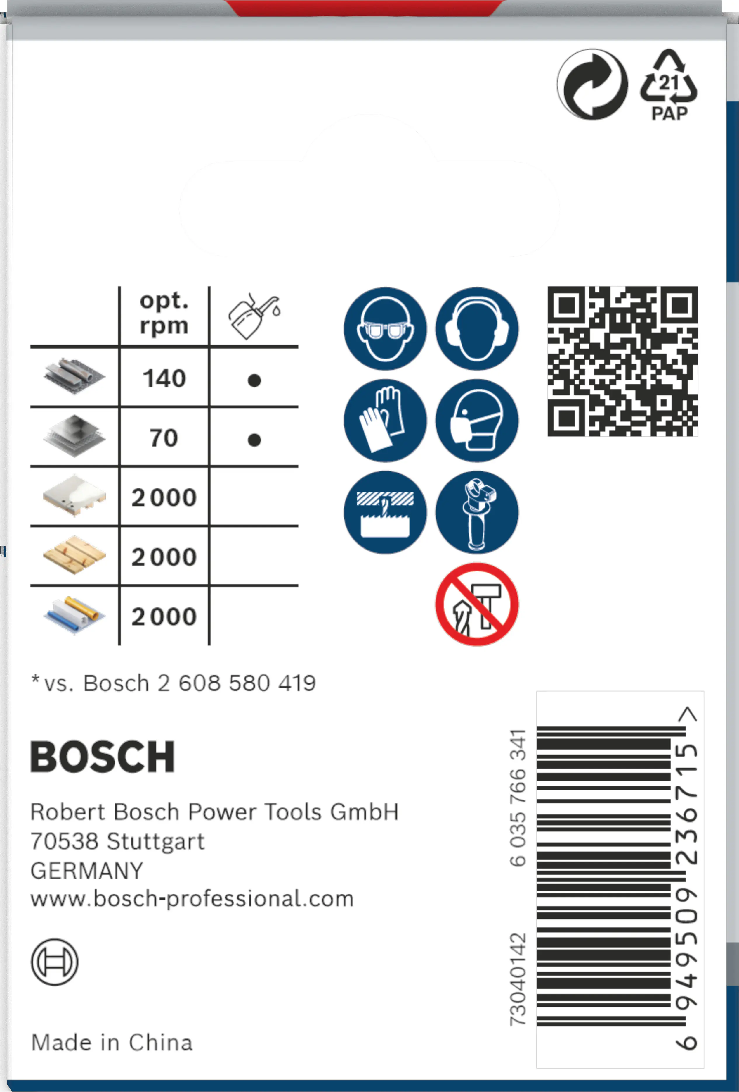 Bosch PRO Multi Material Lochsäge 60 mm mit Gewinde