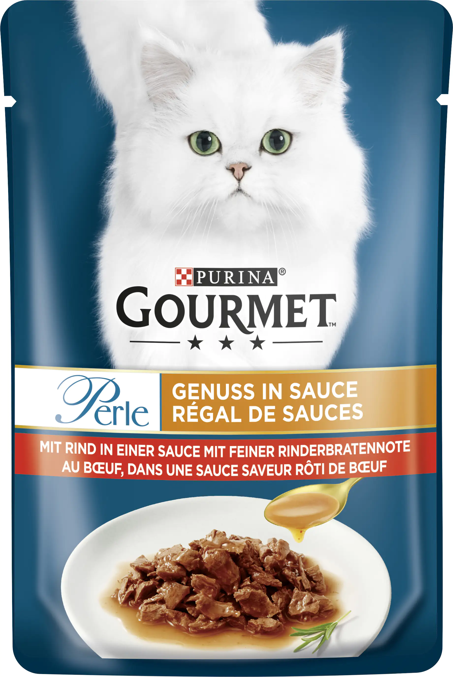 Gourmet Perle Genuss in Sauce mit Rind 85 g Gourmet Perle Genuss in Sauce mit Rind 85 g