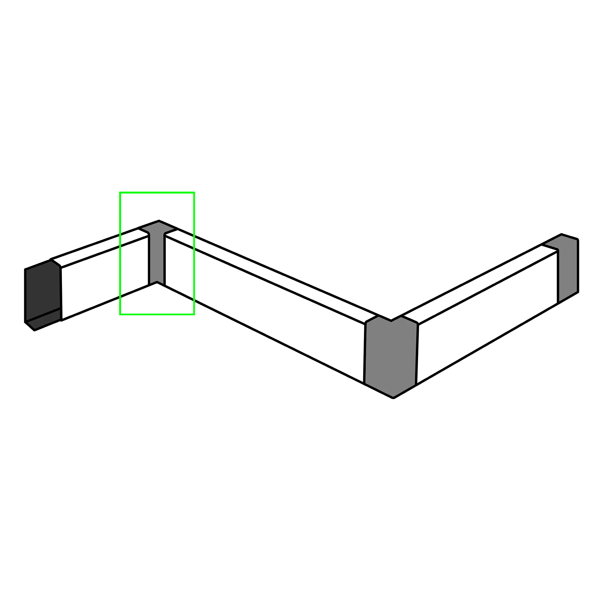 Neuhofer Innenecken für Rohrabdeckleiste 10 x 7 x 7 cm weiß