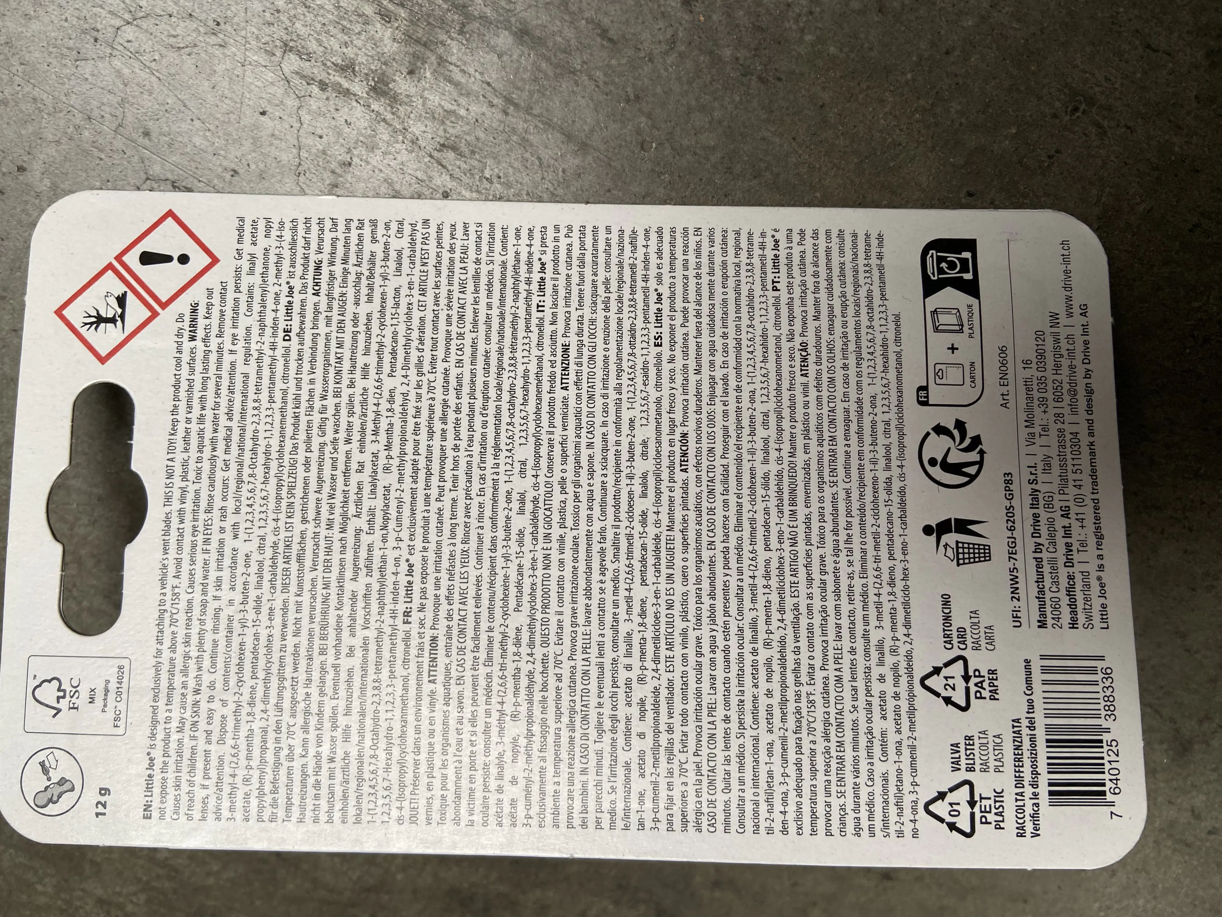 Little Joe Lufterfrischer Clip Black Velvet Little Joe Lufterfrischer Clip Black Velvet