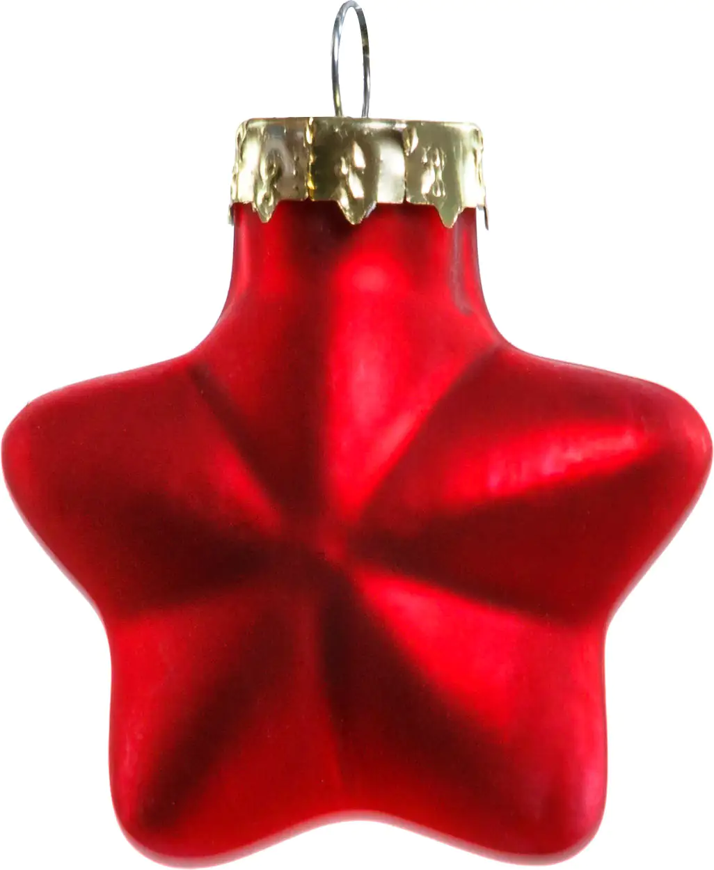 2076601538660_02 TrendLine Weihnachtskugeln Glas-Sterne 4 cm rot 12 Stück