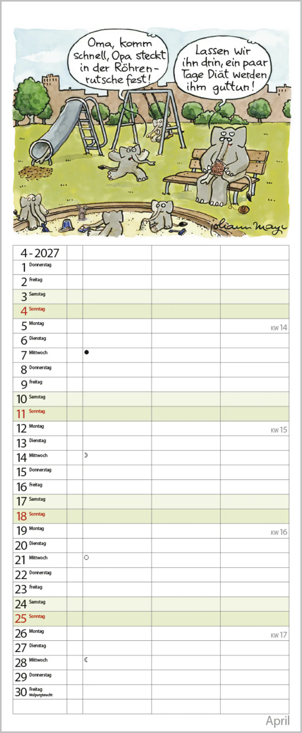Korsch Kalender Planer (Un-)Ruhestand 2027