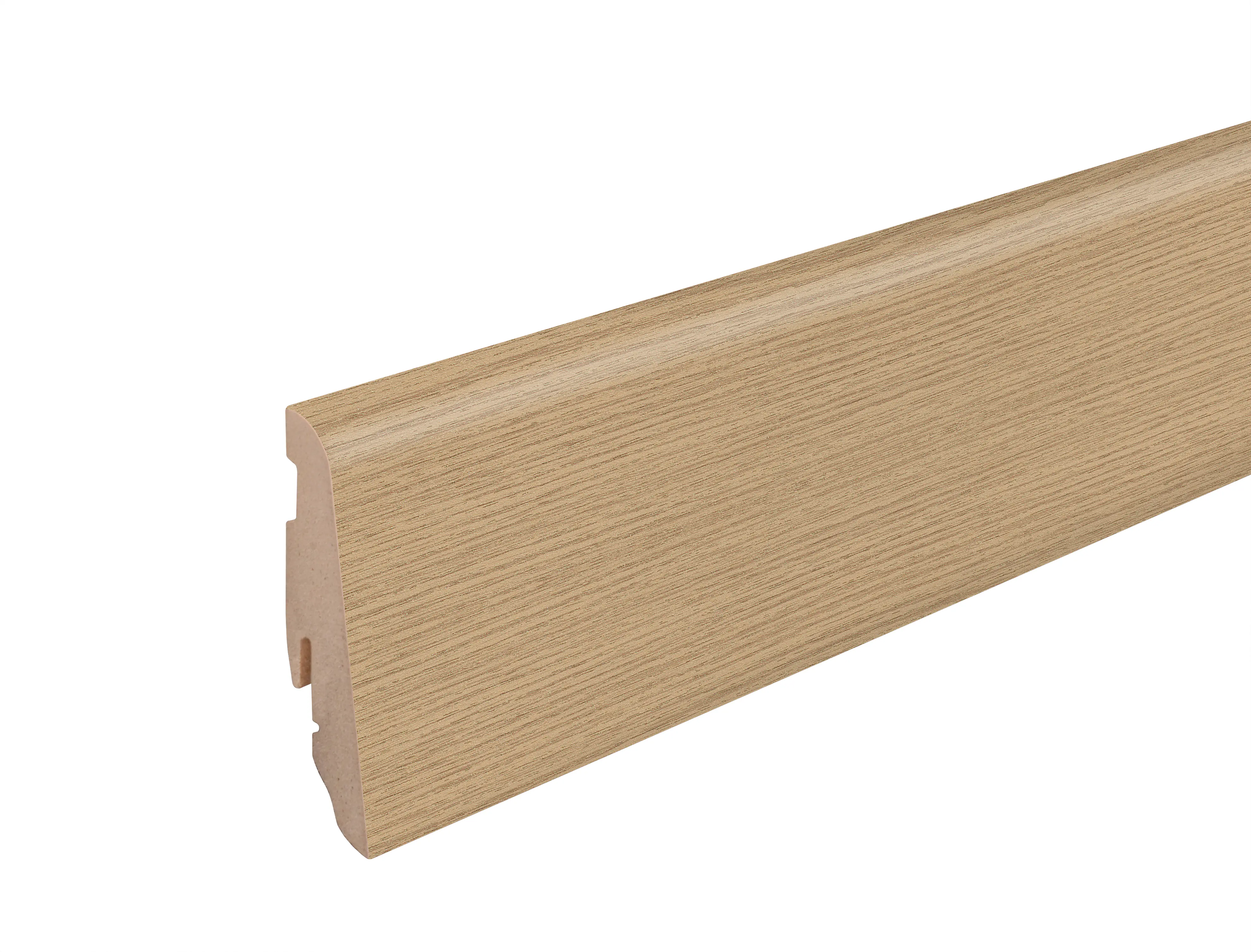 Neuhofer Fußleiste FU060L 240 cm x 58 x 19 mm Eiche gelb