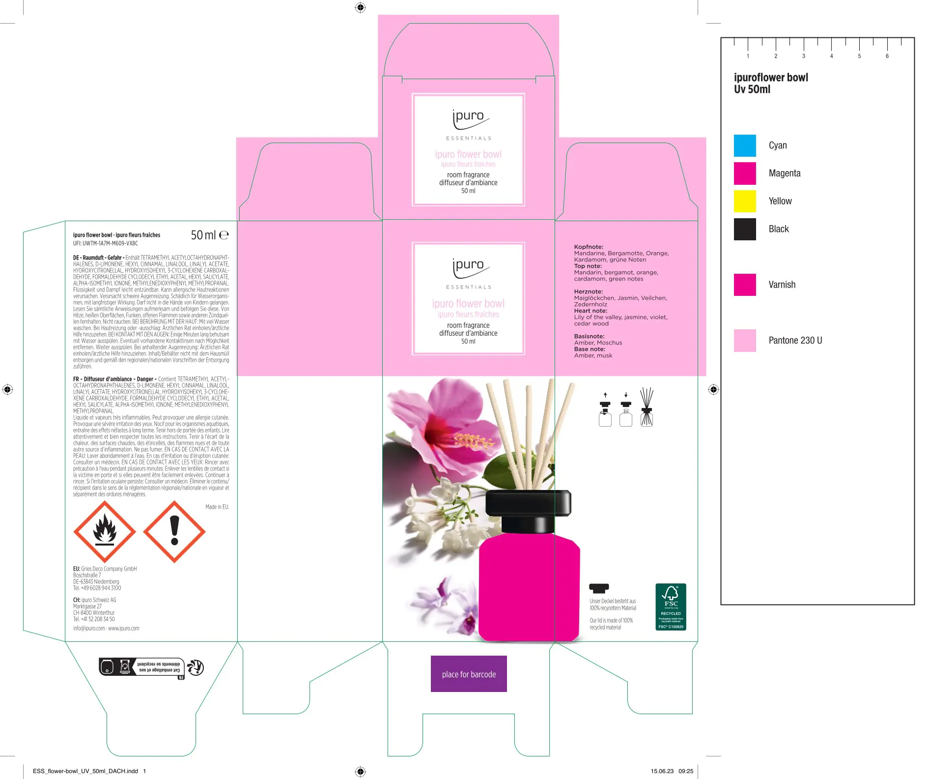 ipuro ESSENTIALS Raumduft Flower Bowl 50 ml