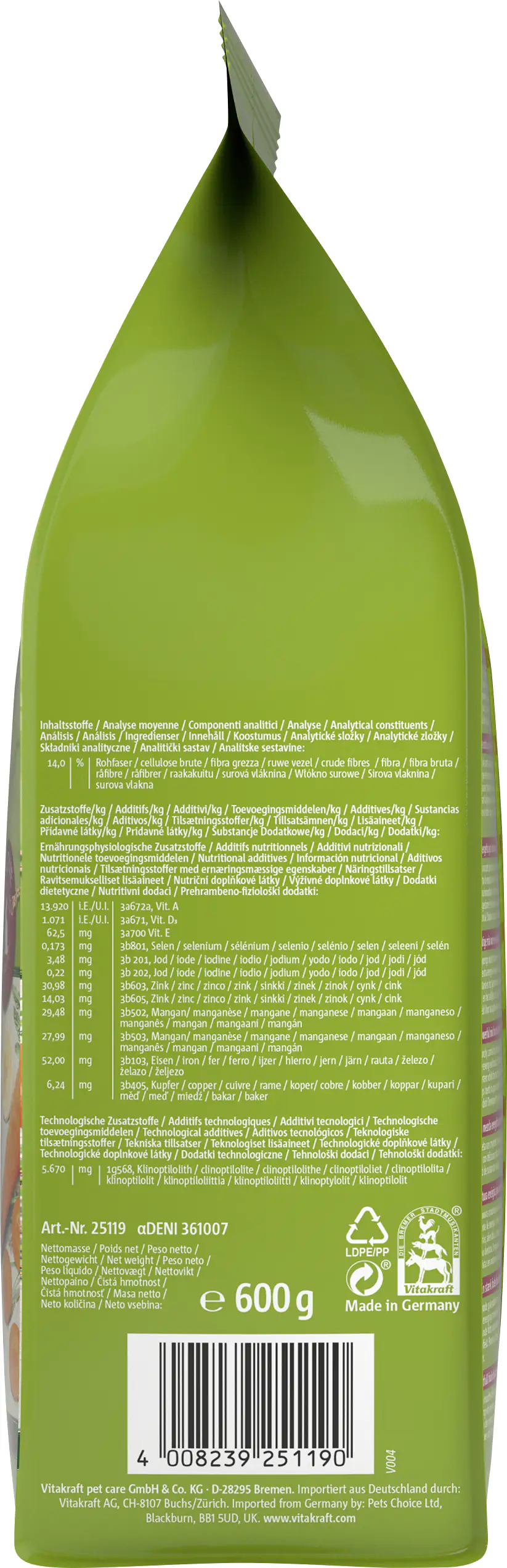 Vitakraft LIFE Power 600 g Vitakraft LIFE Power 600 g