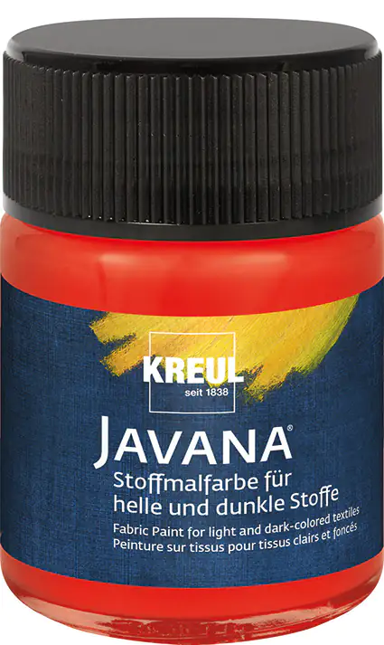 Kreul Javana Stoffmalfarbe für helle und dunkle Stoffe rot 50 ml