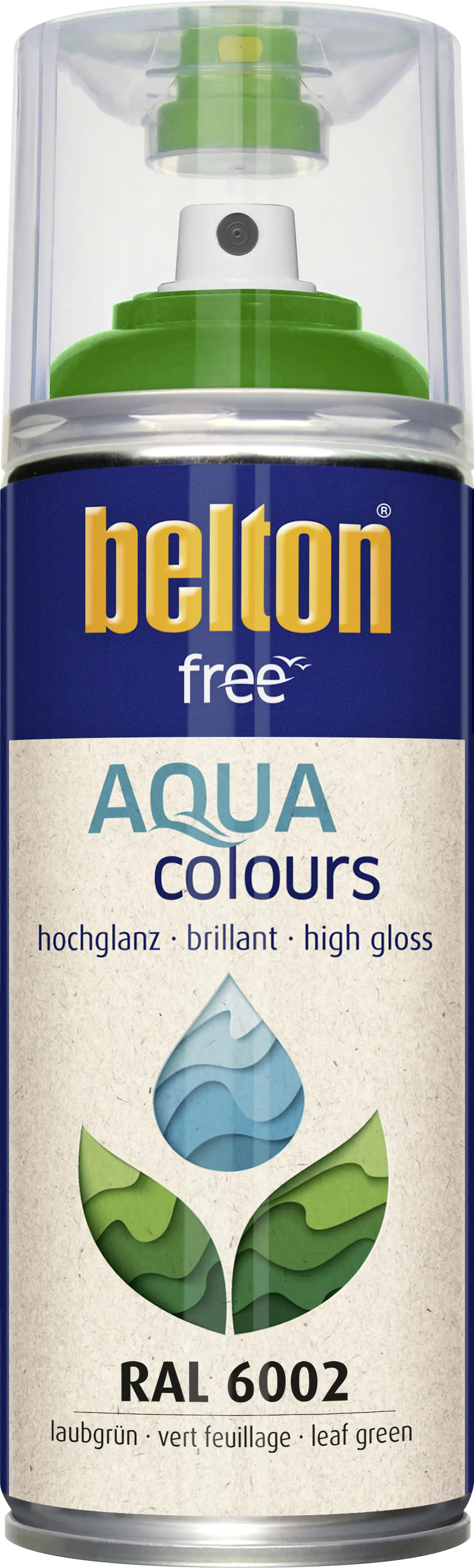 belton free Lackspray AQUAcolours 400 ml laubgrün hochglanz