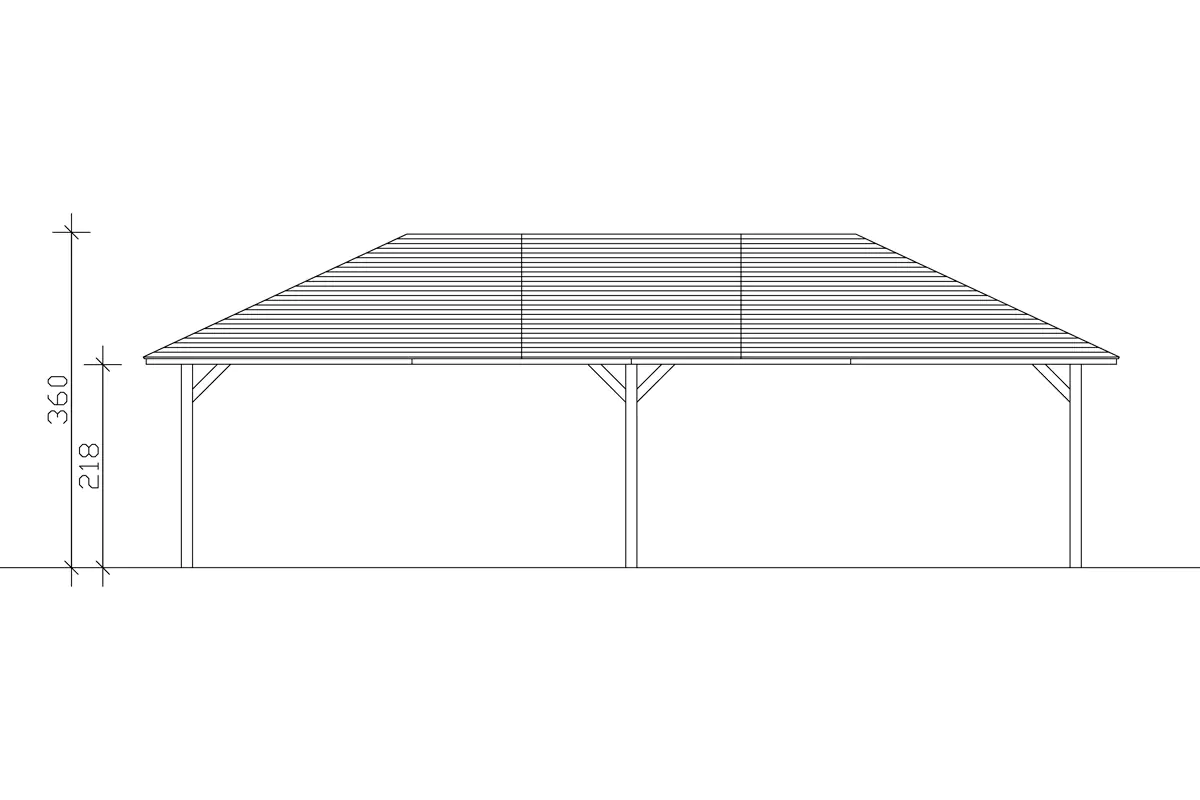 SKAN HOLZ Pavillon Orleans 4 Leimholz, lasiert in Weiß