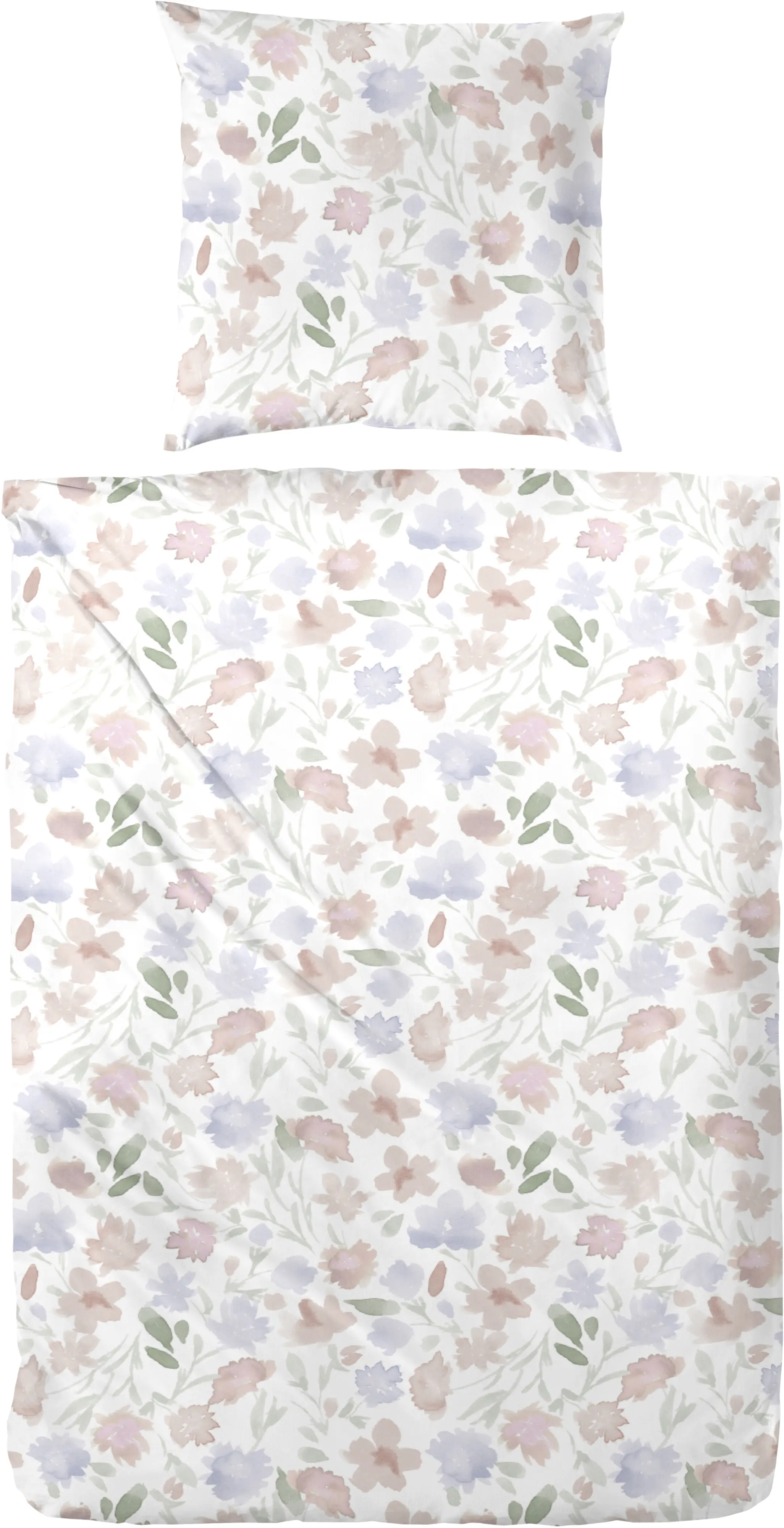 Renforce Bettwäsche Blümchen 135 x 200 cm rosa