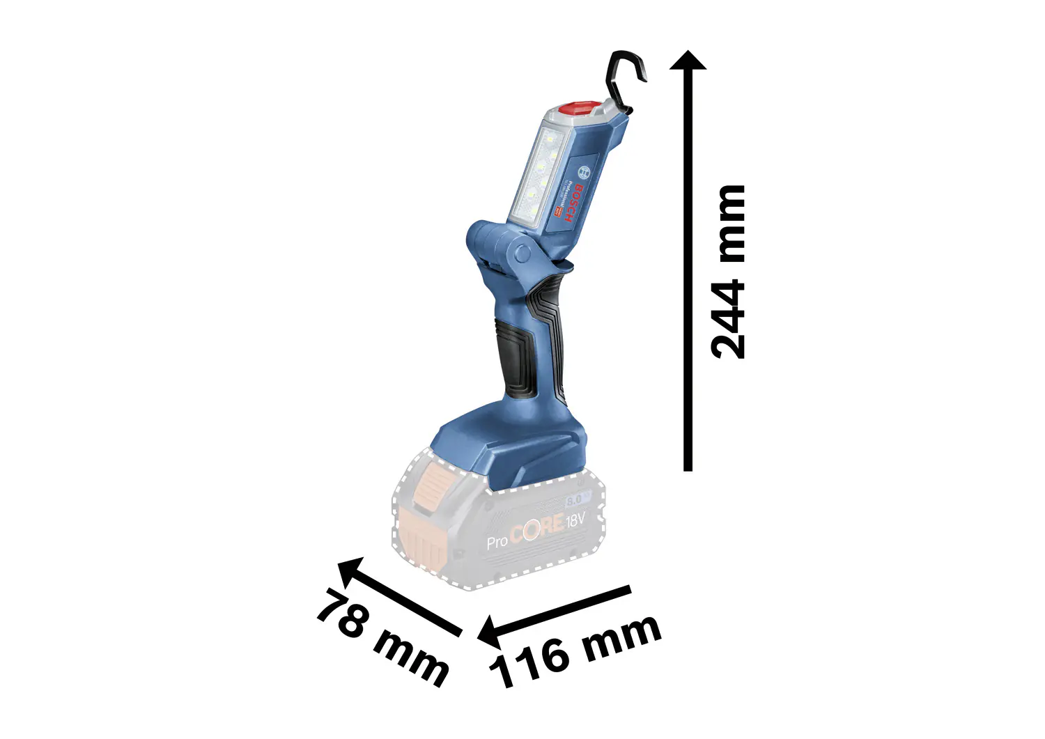 Bosch Professional Akku-Bauleuchte GLI 18V-300 Bosch Professional Akku-Bauleuchte GLI 18V-300