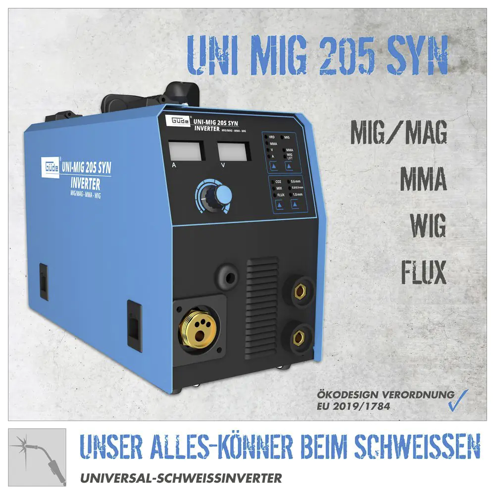 Güde Universalschweissgerät Uni-Mig 205 SYN 200 A Güde Universalschweissgerät Uni-Mig 205 SYN 200 A