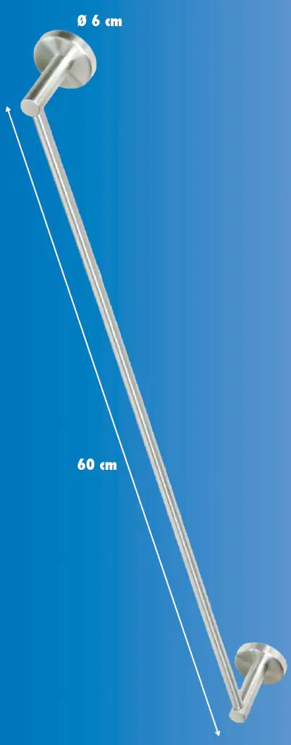 Trendline Handtuchhalter Edelstahl gebürstet Simple Round 60 cm Trendline Handtuchhalter Edelstahl gebürstet Simple Round 60 cm