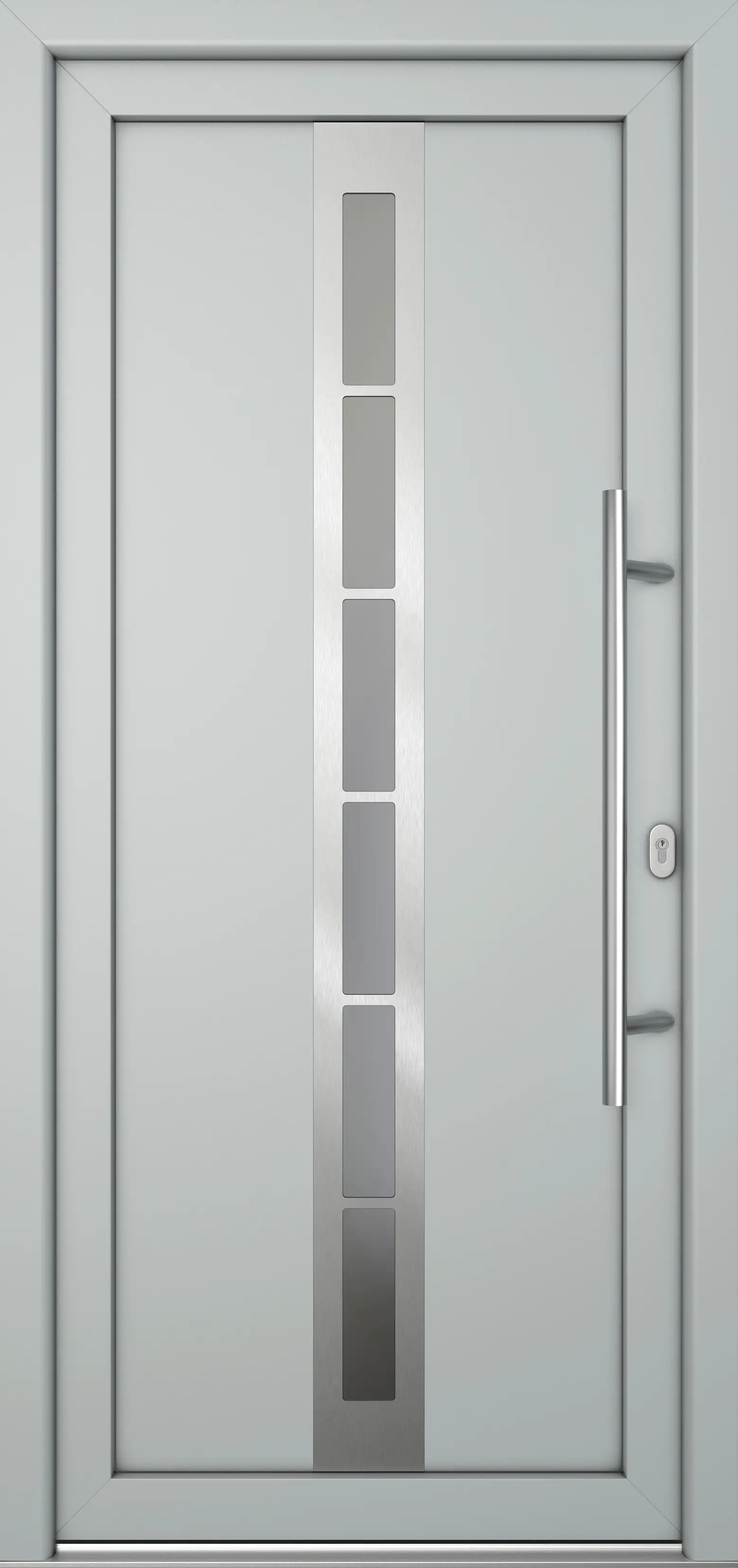 Meeth Haustür Signum Pro PVC Modell 38 88 x 200 cm DIN Rechts weiß/lichtgrau Meeth Haustür Signum Pro PVC Modell 38 88 x 200 cm DIN Rechts weiß/lichtgrau