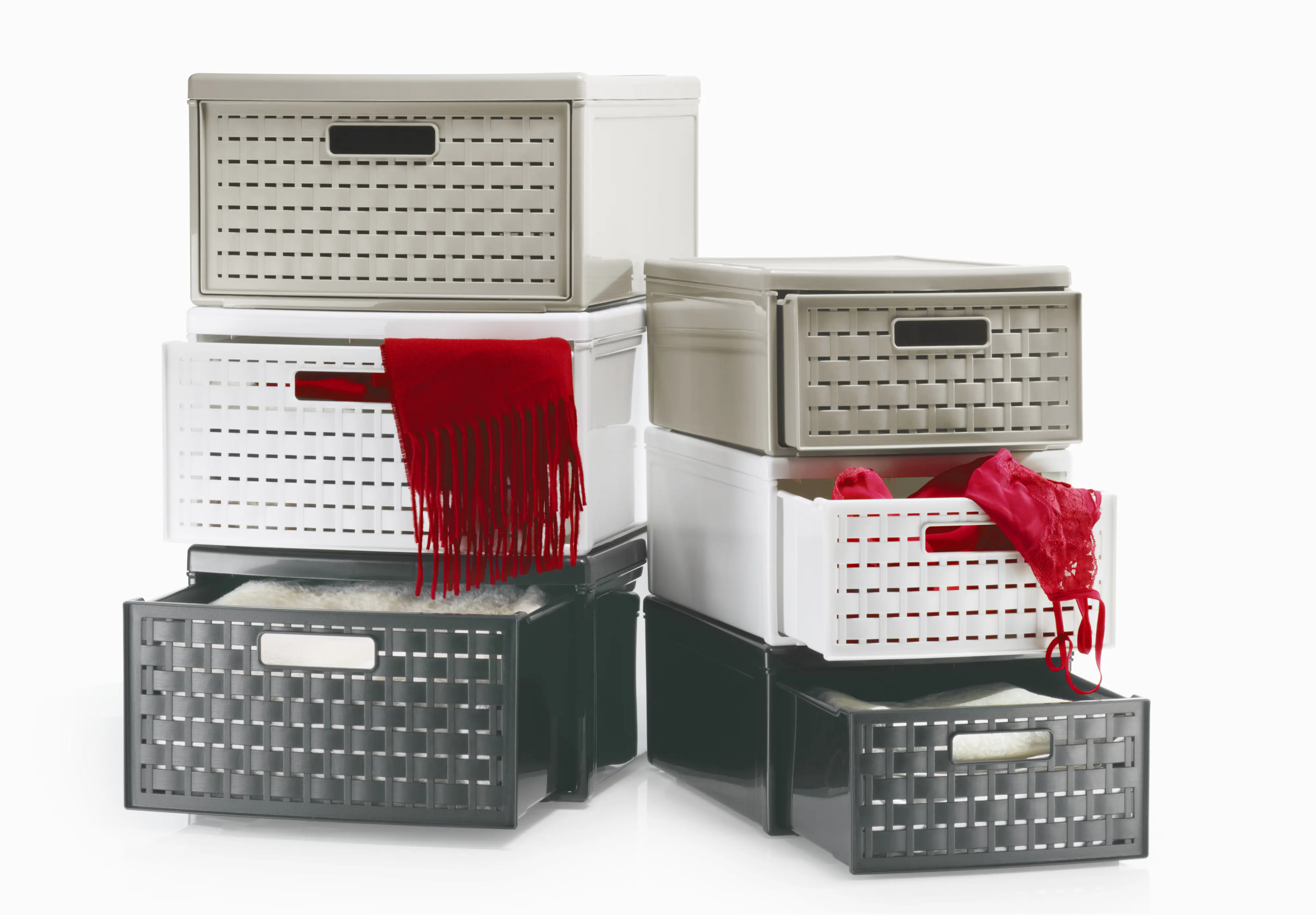 Rotho Schubladenbox Country klein, 8,3 L anthrazit