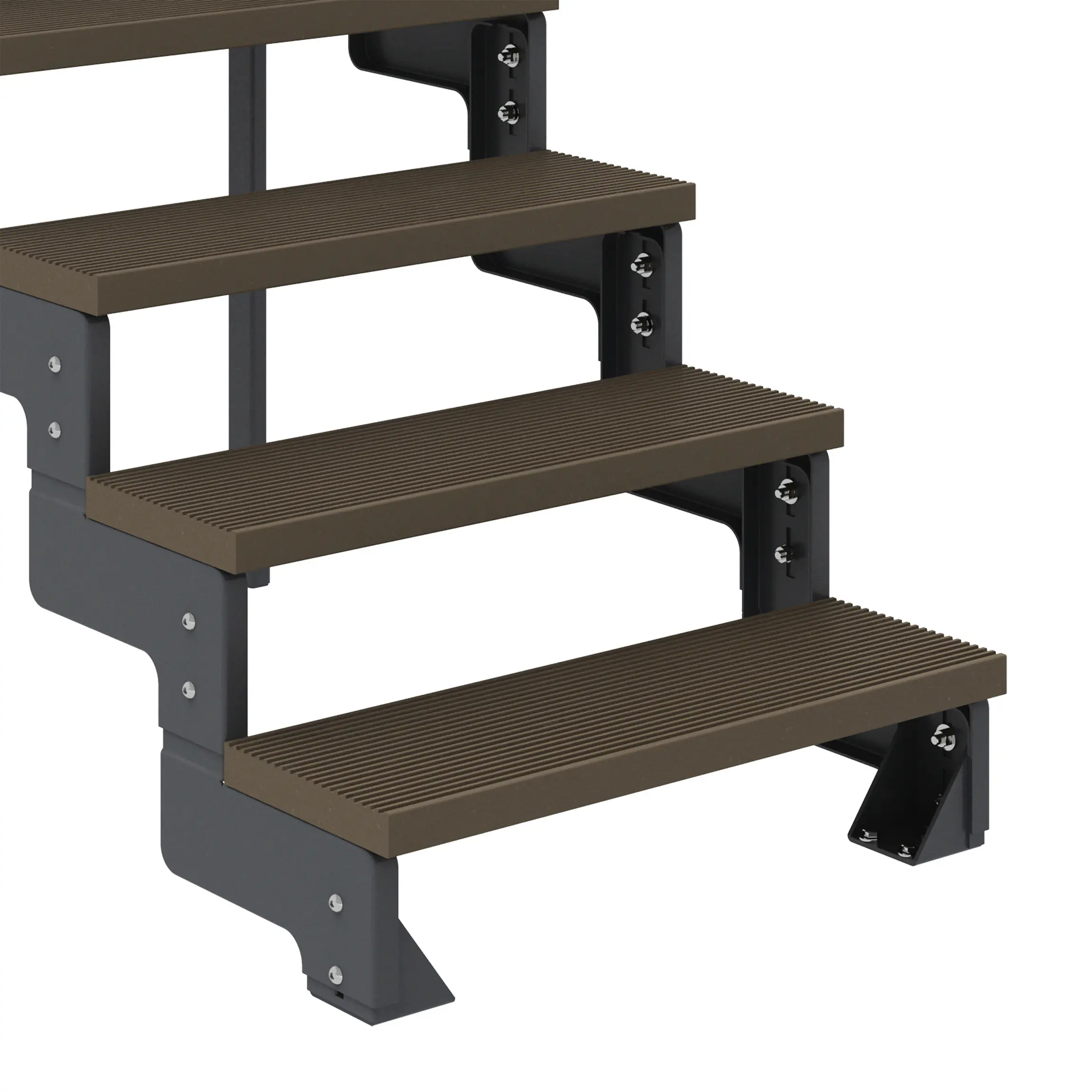 Dolle Außentreppe Trimax Gardentop 2 Stufen 80 cm inkl. einseitigem Geländer dunkelbraun