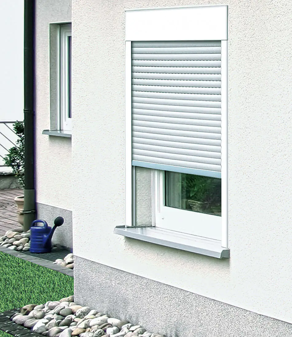 Schellenberg Aufsatzrollladen SB weiß/grau 120 x 140 cm