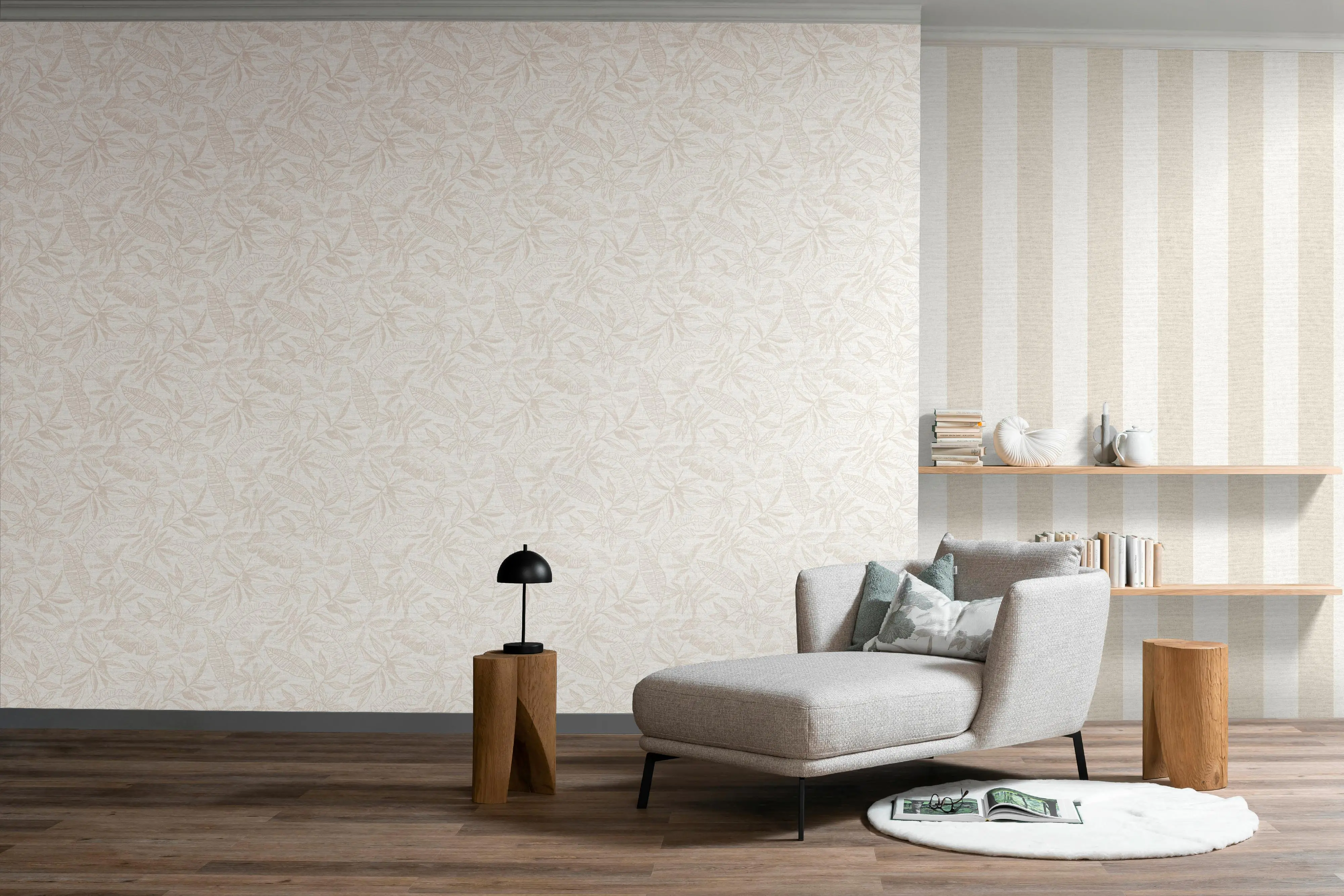 Schöner Wohnen Vliestapete Blätter beige sand 10,05 x 0,53 m