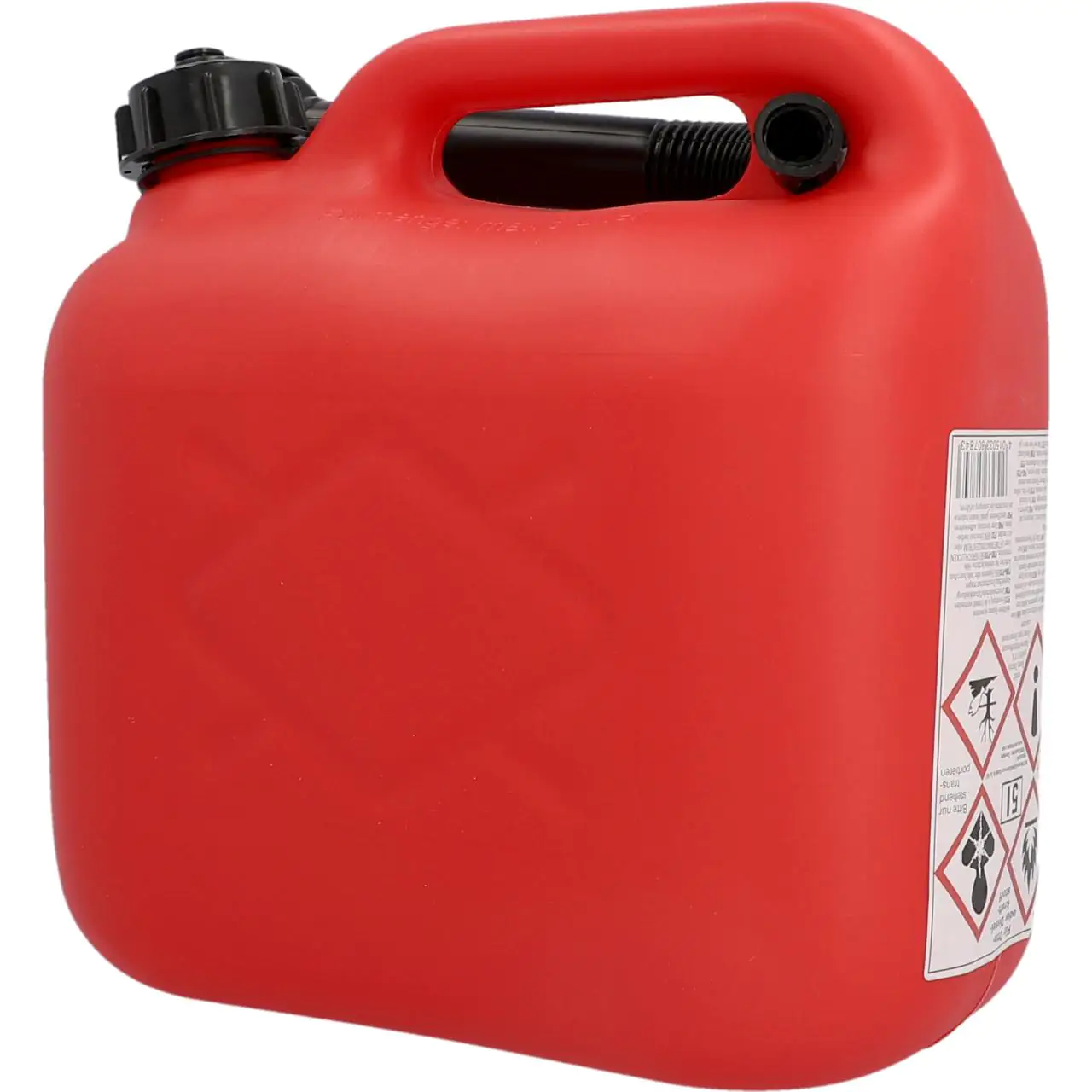 Unitec Benzinkanister 5 Liter Volumen Kunststoff rot