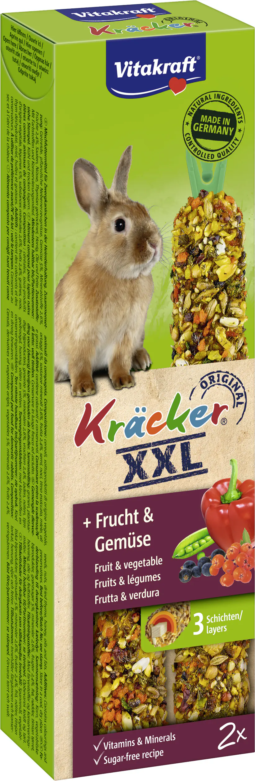 Vitakraft Kräcker® XXL+ Frucht & Gemüse 2 Stück / 175 g