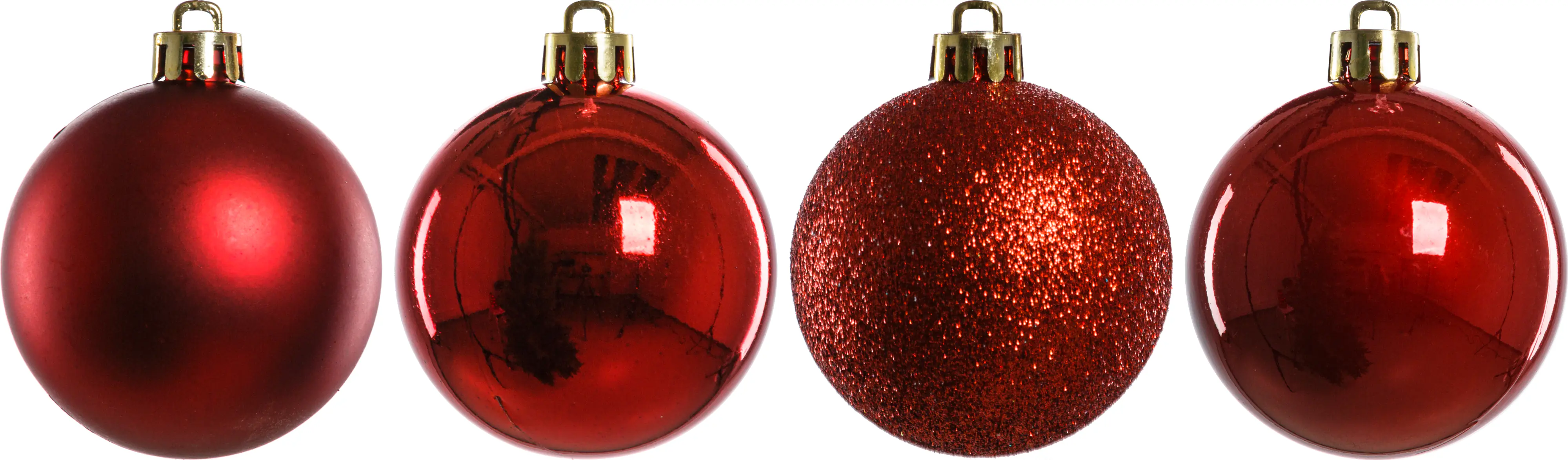 TrendLine Weihnachtskugeln bruchfest, langlebig Ø 6 cm rot 25 Stück